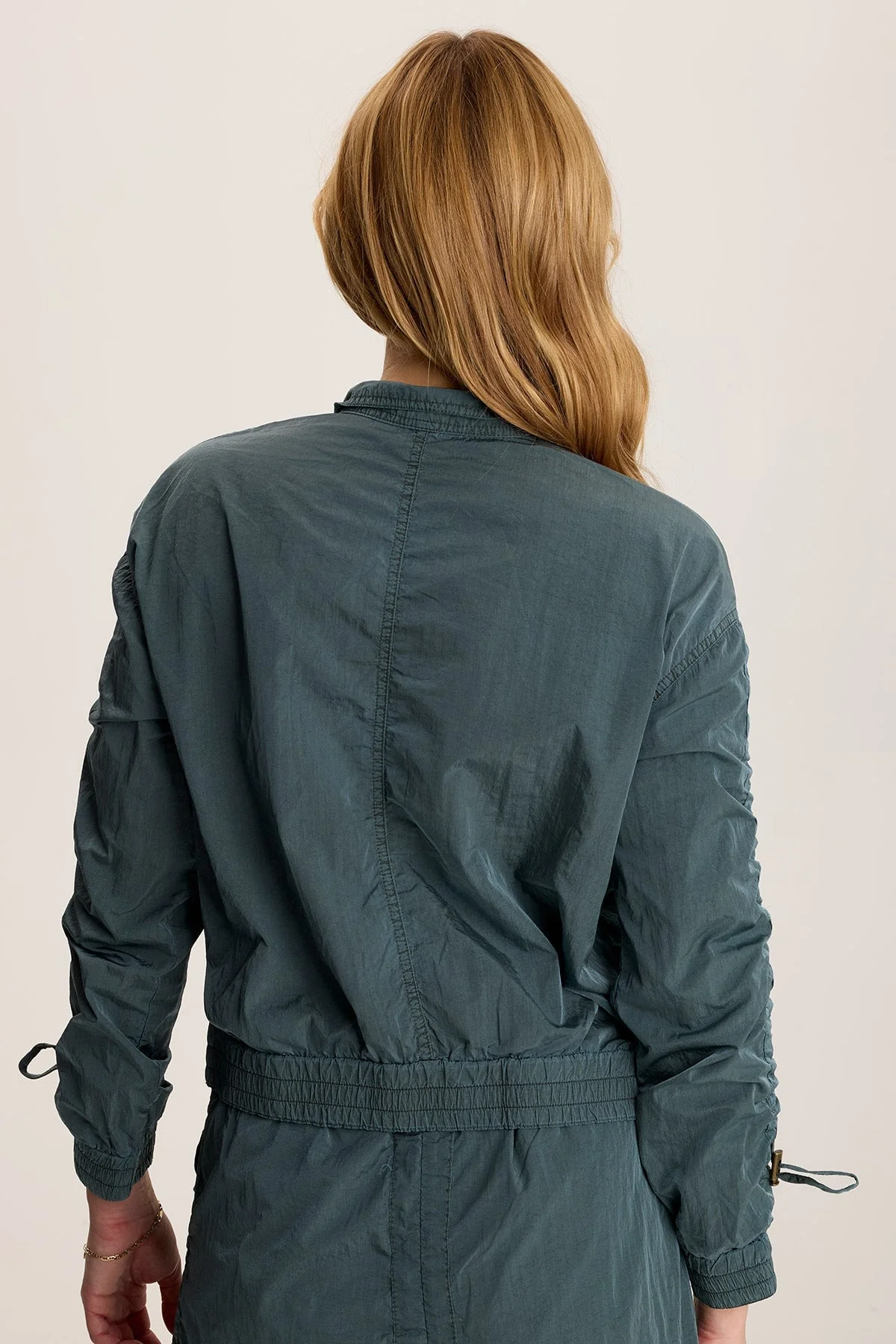 Burris Ruched Athletic Bomber Jacket - Shopern