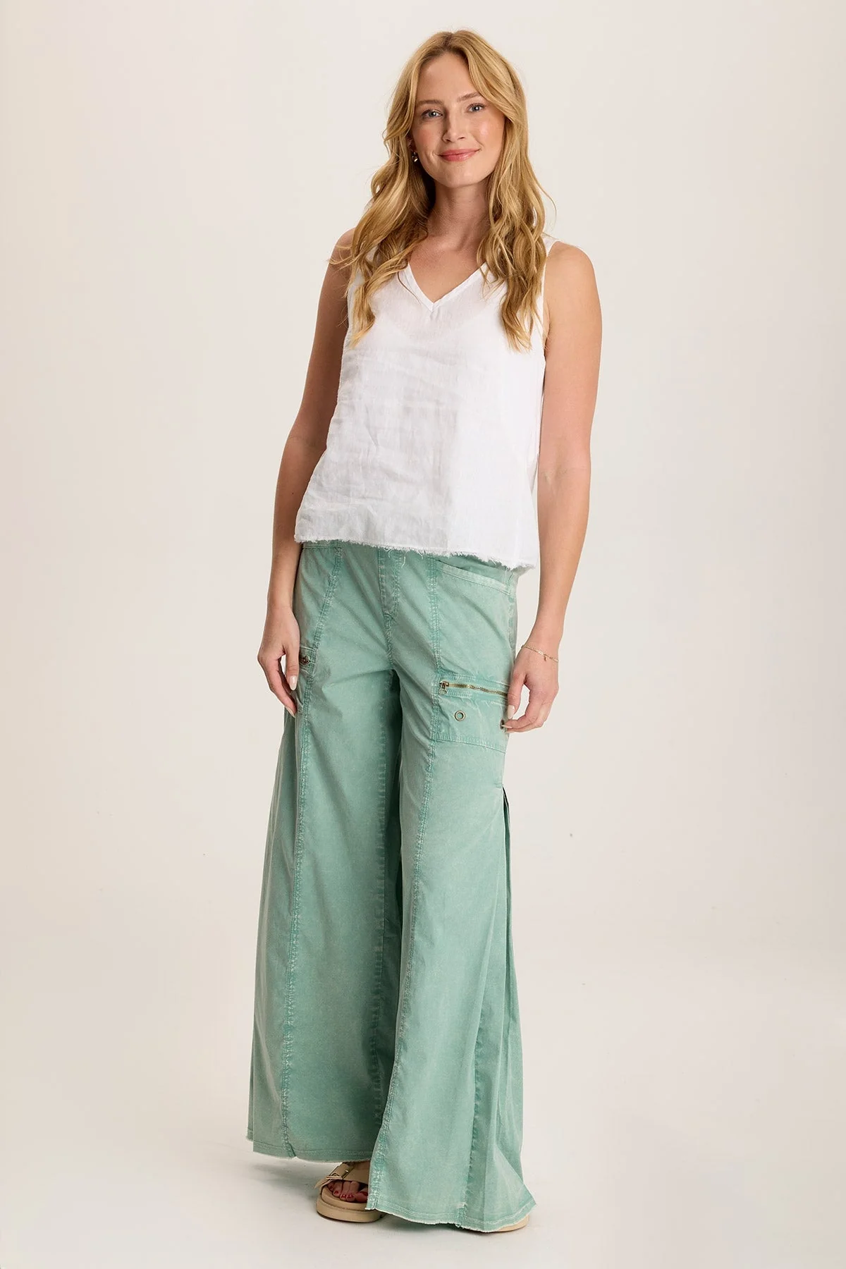 Coline Poplin Wide Leg Pant - Shopern