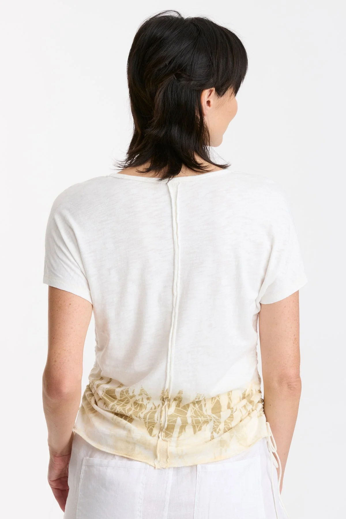 Diggory Cinched Cord V-Neck Jersey Tee - Shopern