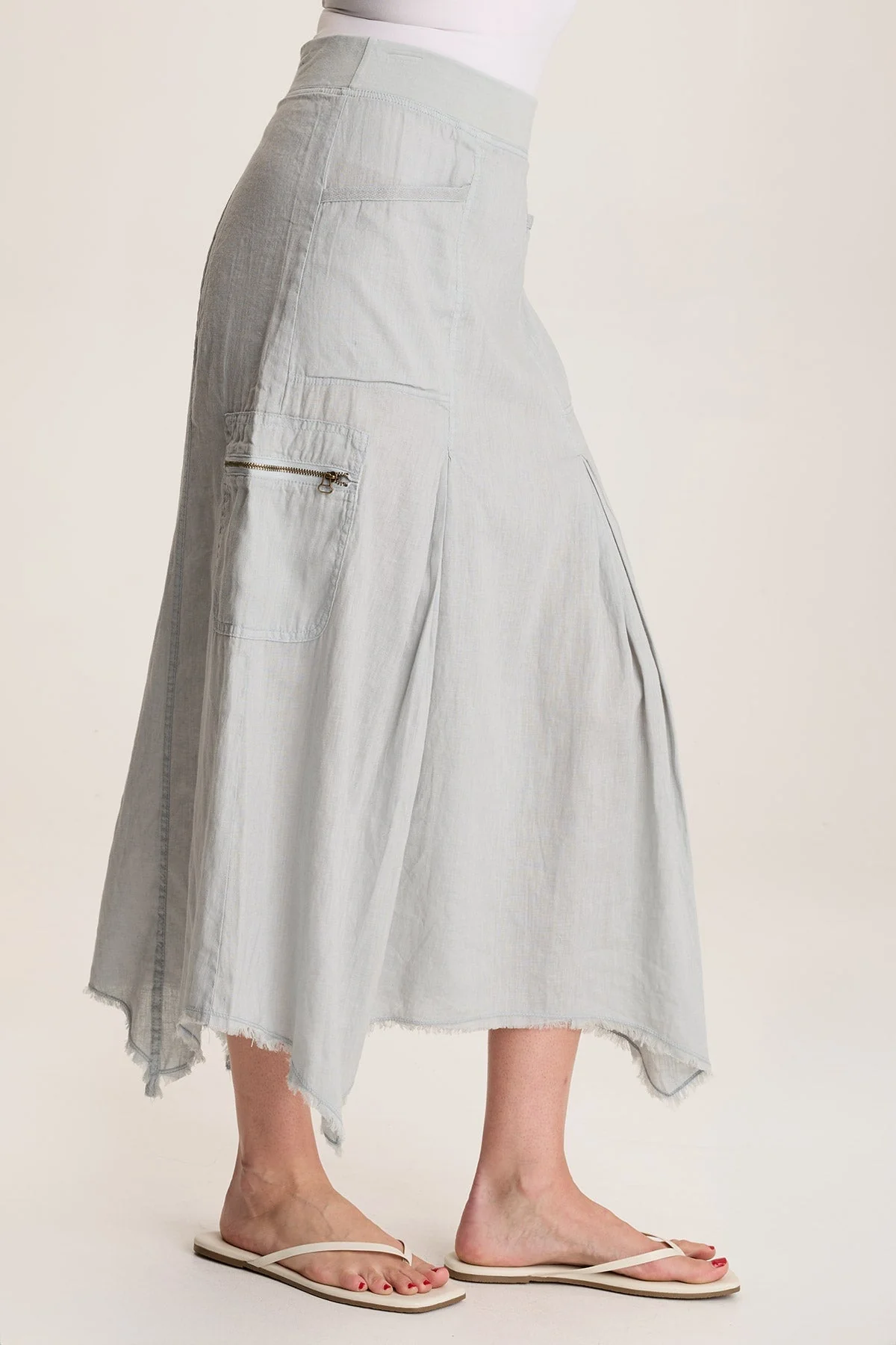 Doak Skirt with Sharkbite Hem and Cargo Pockets - Shopern