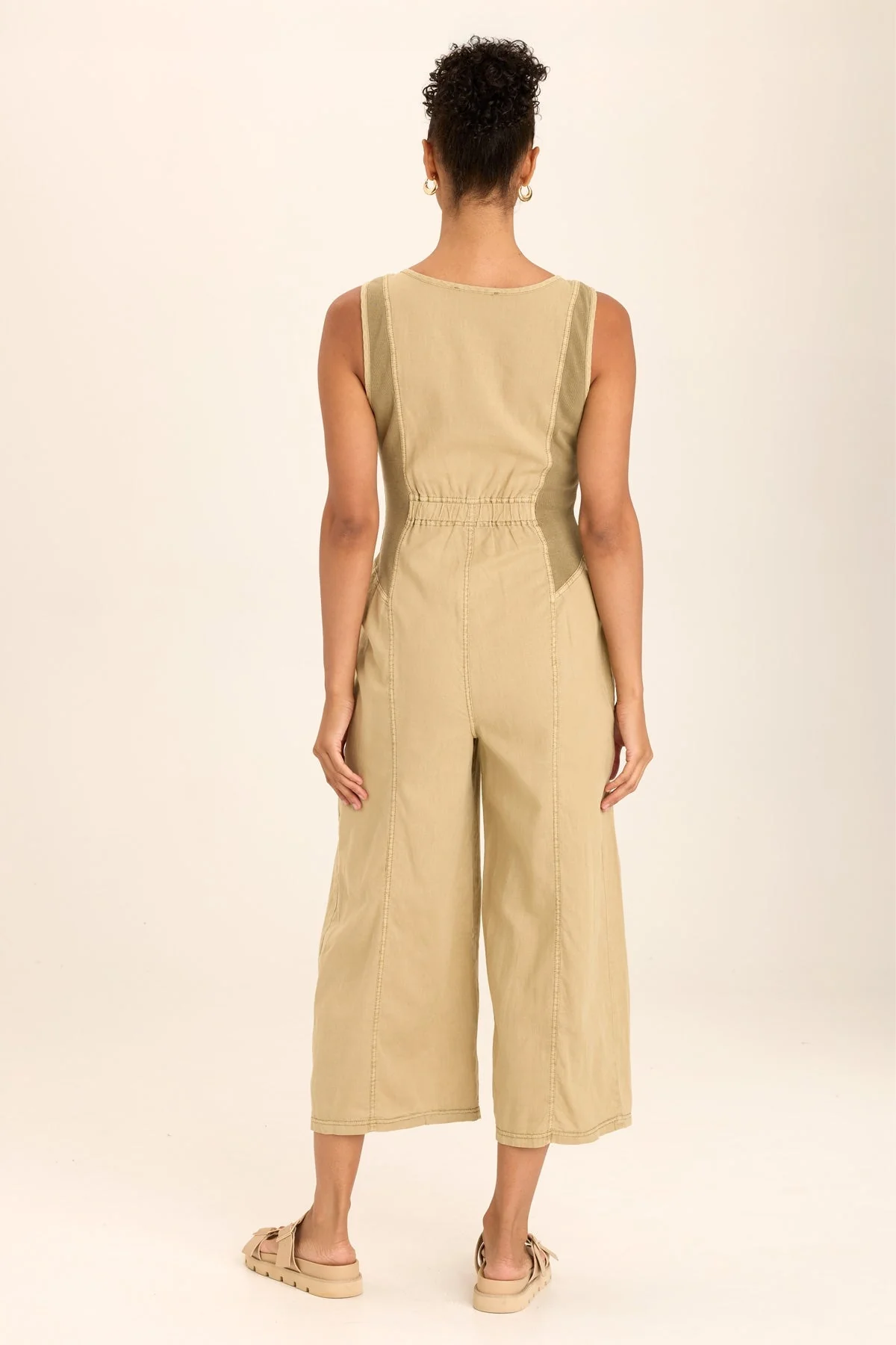 Macgowan Linen Cargo Tank Jumpsuit - Shopern