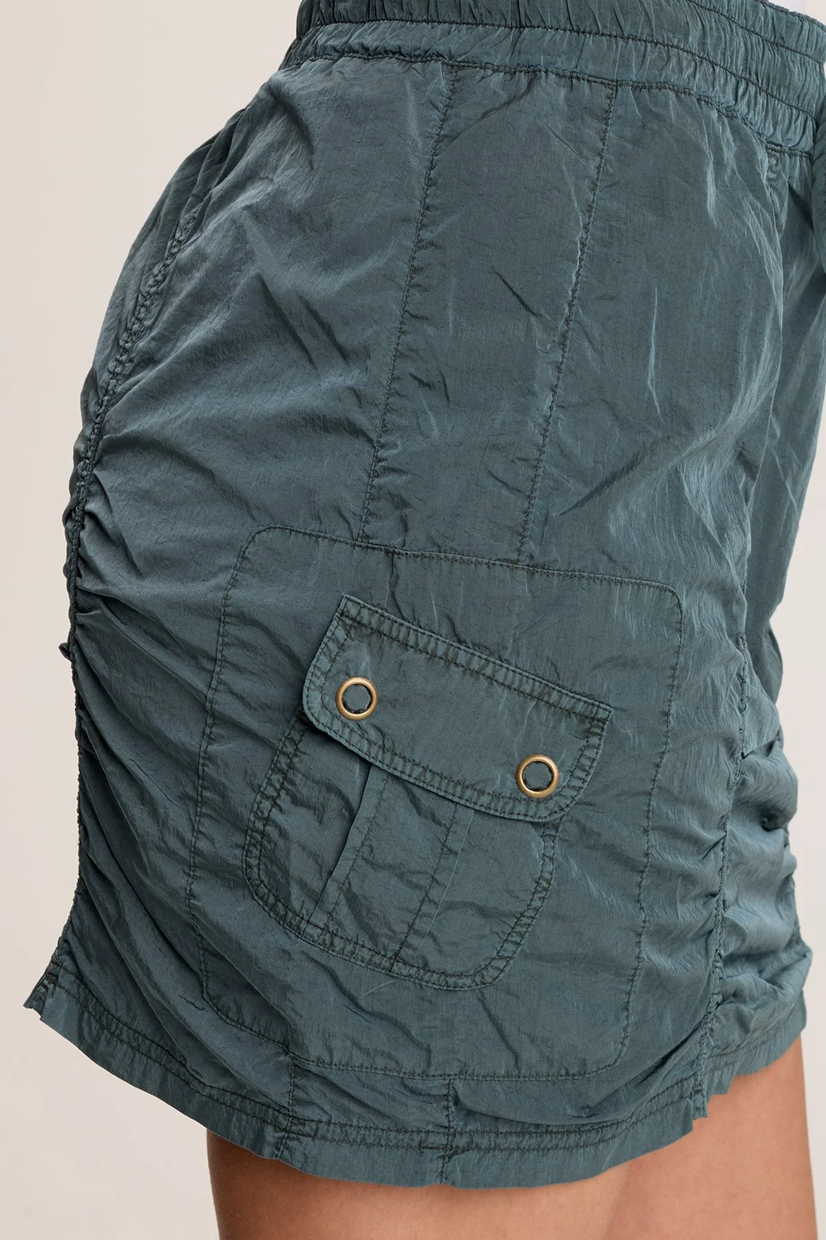 Marley Ruched Sporty Cargo Mini Skirt - Shopern