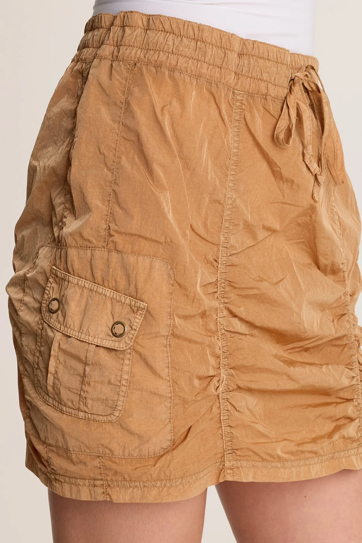 Marley Ruched Sporty Cargo Mini Skirt - Shopern