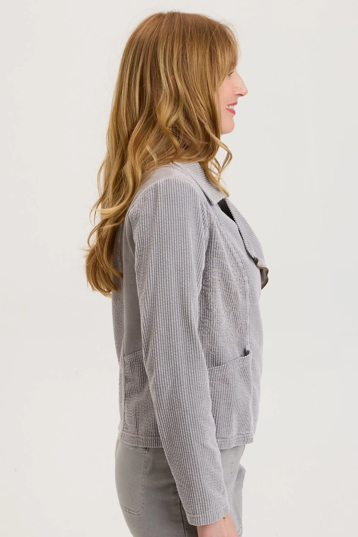 Voni Embroidered Moto Jacket - Shopern