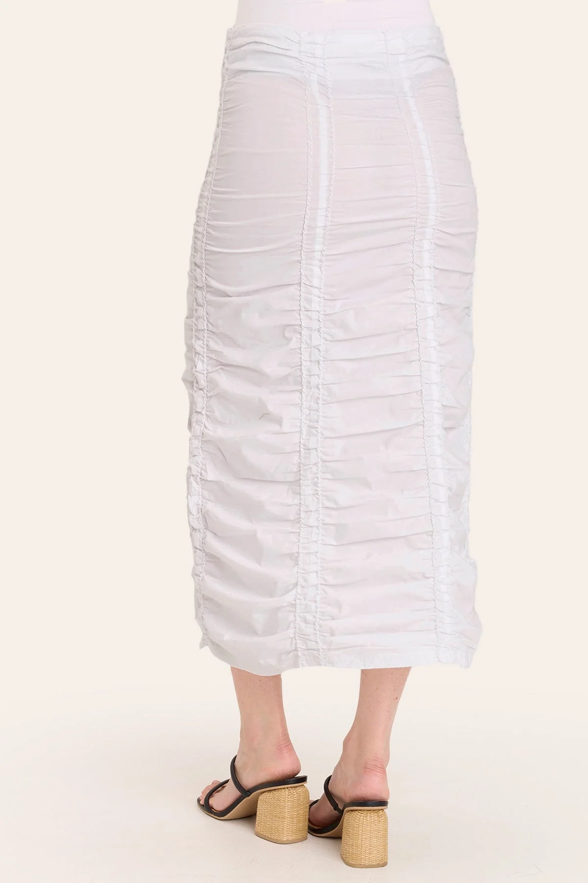 Double Shirred Panel Skirt - Shopern