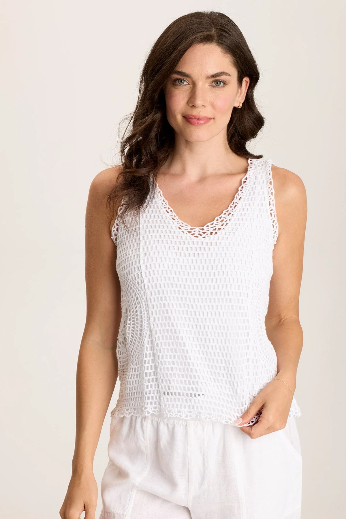 Grazie Crochet Layered Tank - Shopern