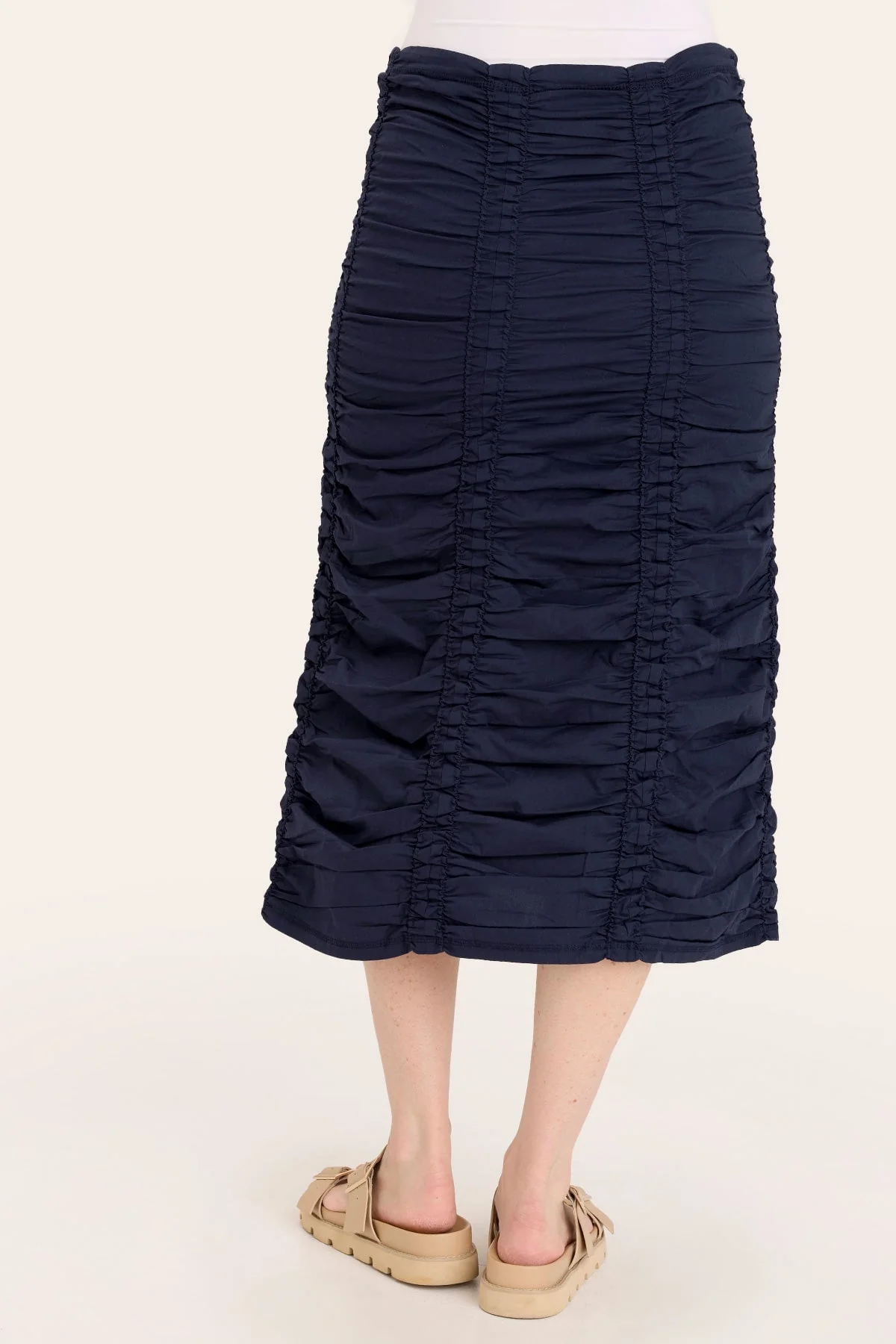 Double Shirred Panel Skirt - Shopern