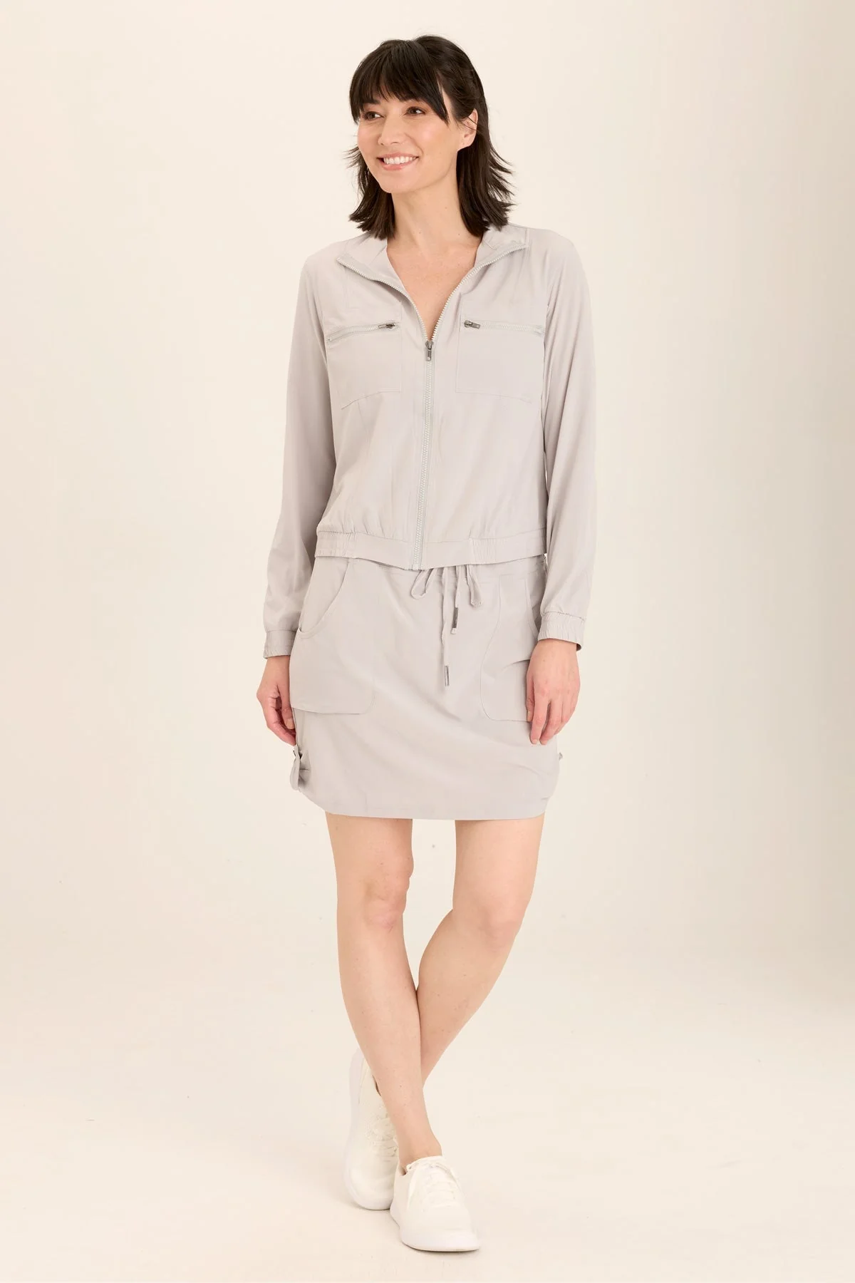 Quinn Active Ruched Bomber - Shopern