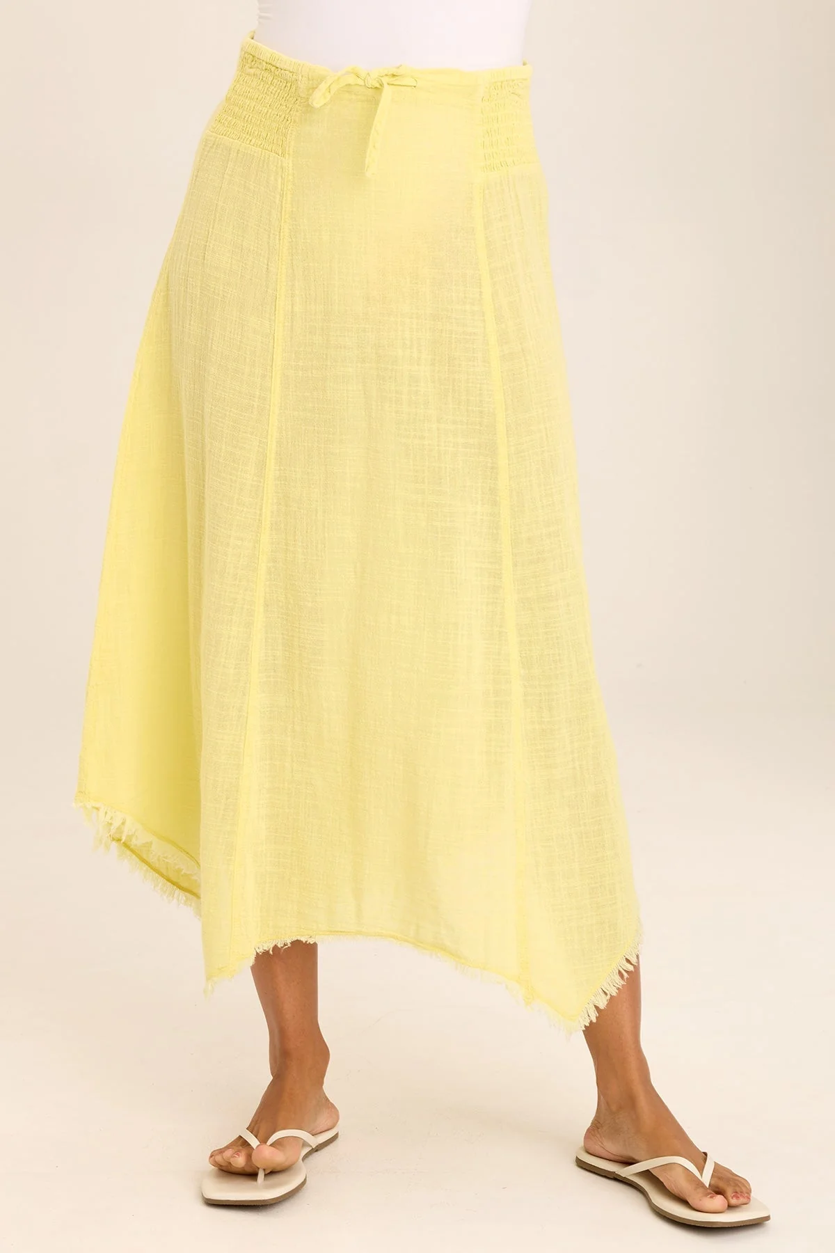 Zuri Gauze Handkerchief Casual Midi Skirt - Shopern