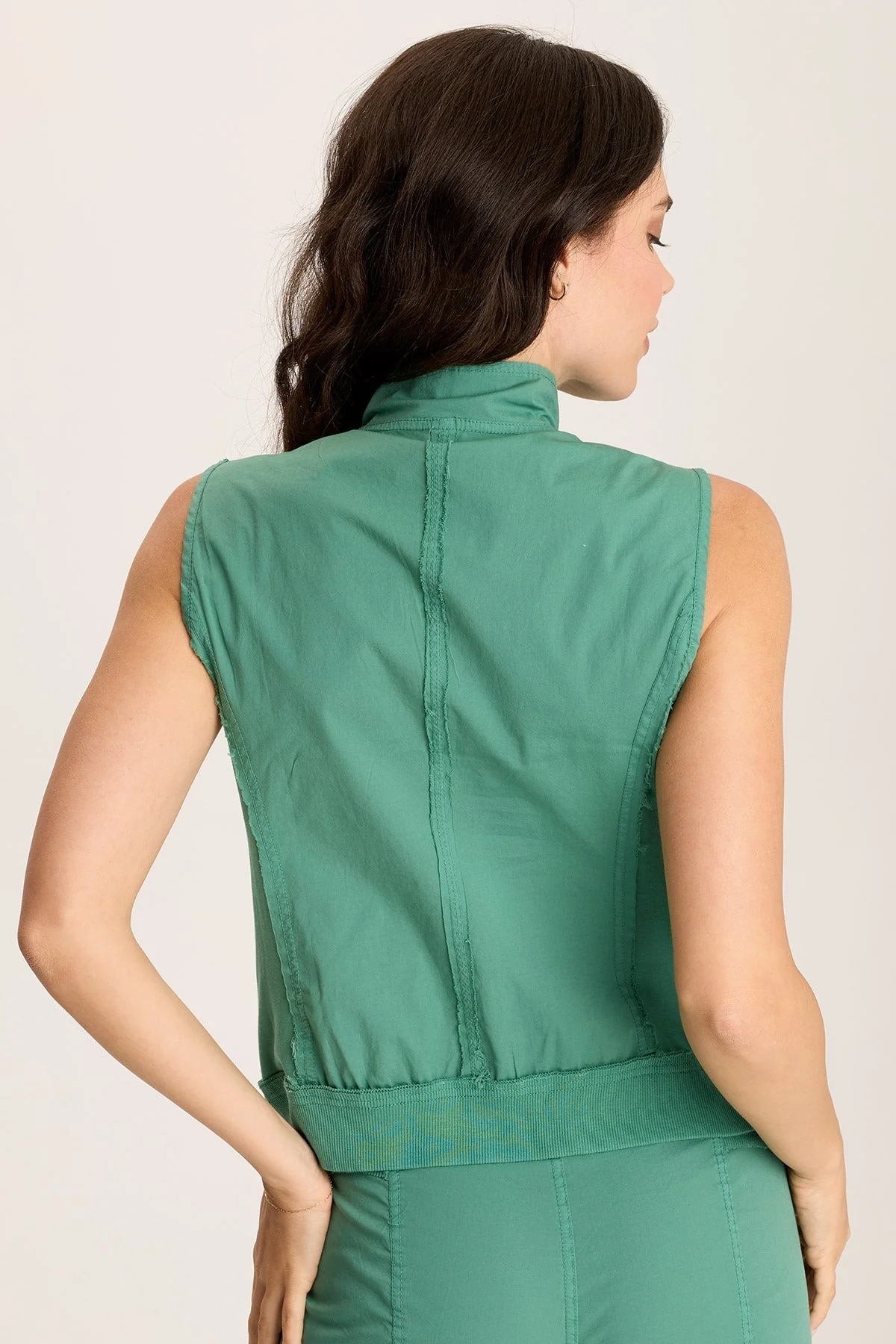 Grindelle Cargo Vest in Poplin and Jersey - Shopern