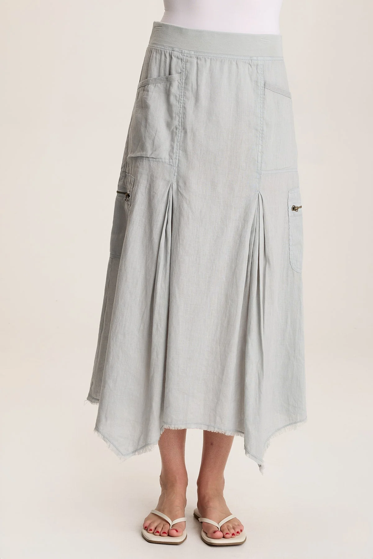 Doak Skirt with Sharkbite Hem and Cargo Pockets - Shopern