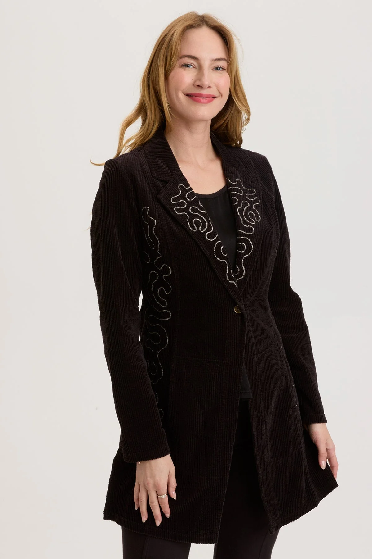 Seema Embroidered Long Coat - Shopern