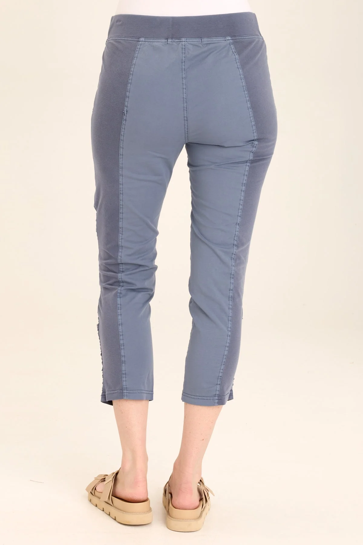 Geyser Pull-On Poplin/Jersey Ruched Crop - Shopern