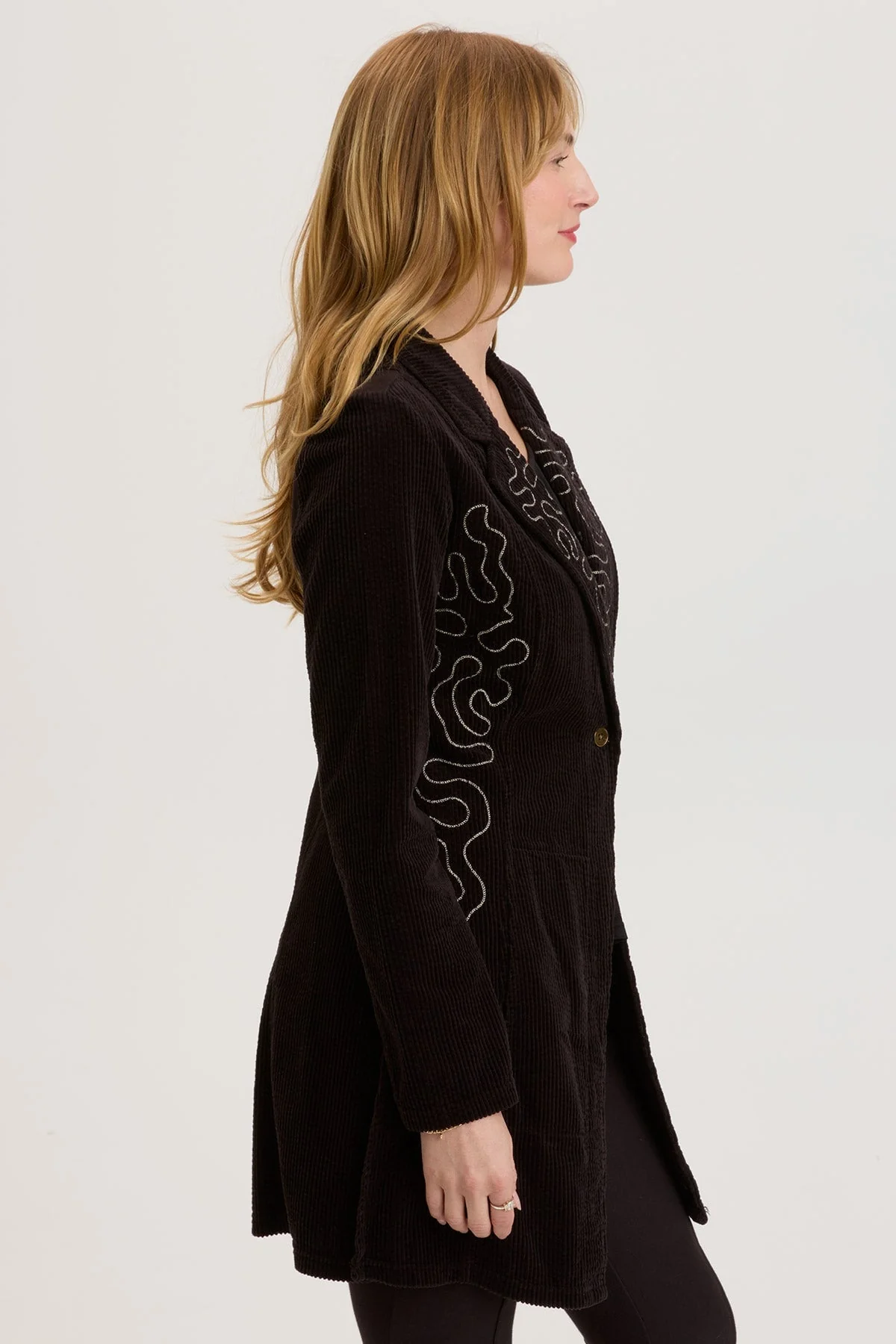 Seema Embroidered Long Coat - Shopern