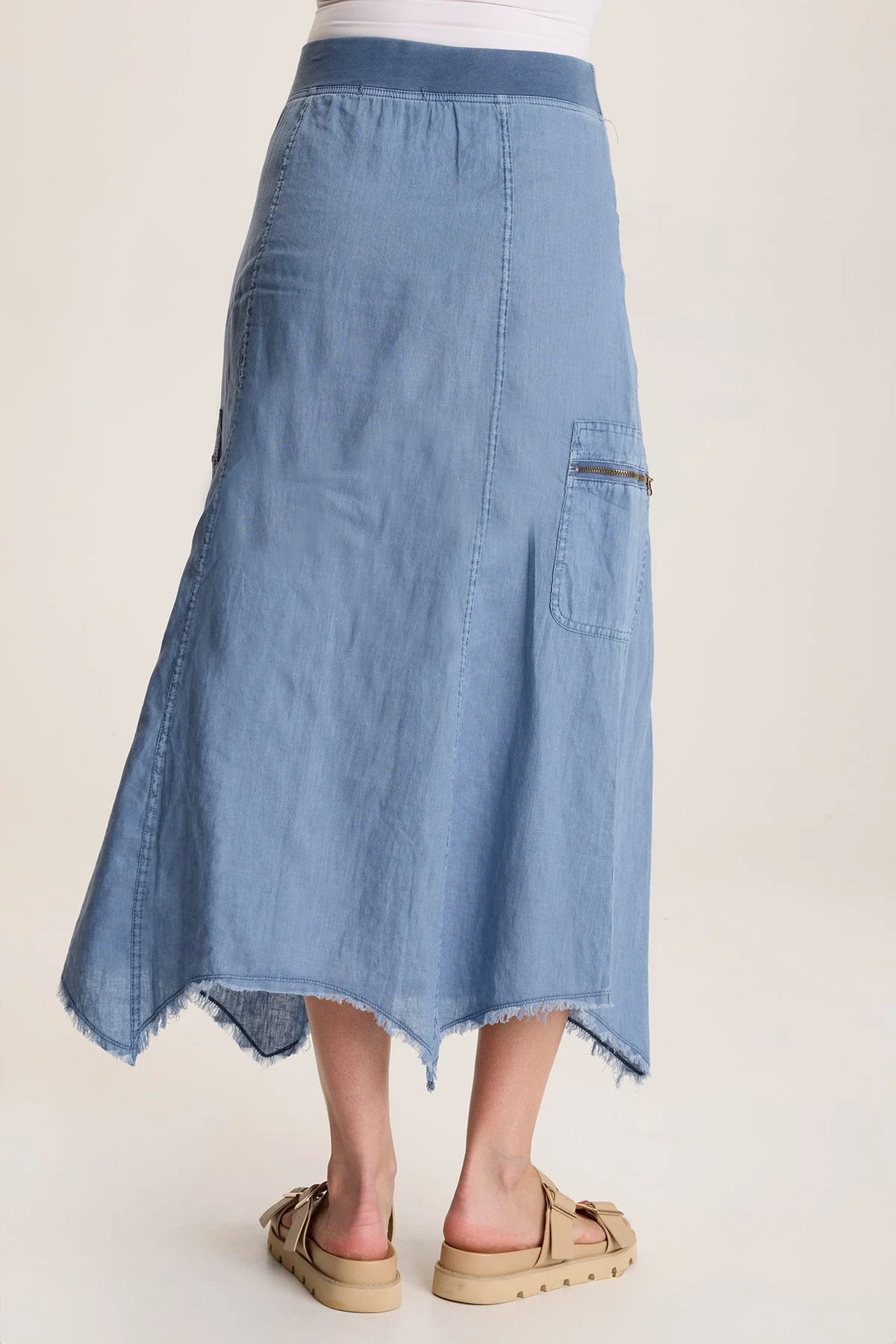 Doak Skirt with Sharkbite Hem and Cargo Pockets - Shopern