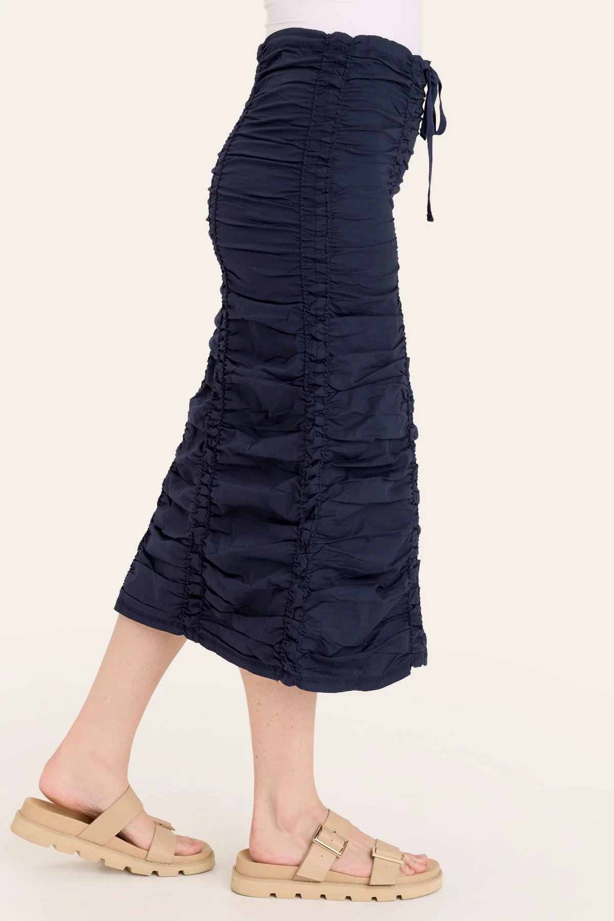 Double Shirred Panel Skirt - Shopern