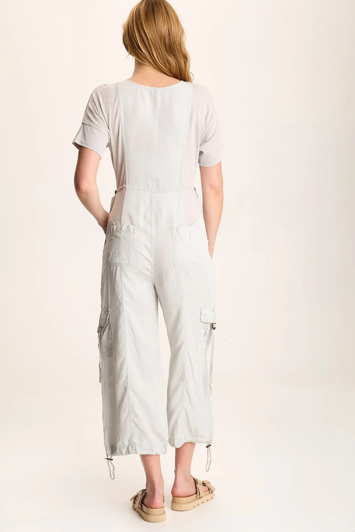 Naveen Short Sleeve Twill Banded Jumpsuit - Shopern