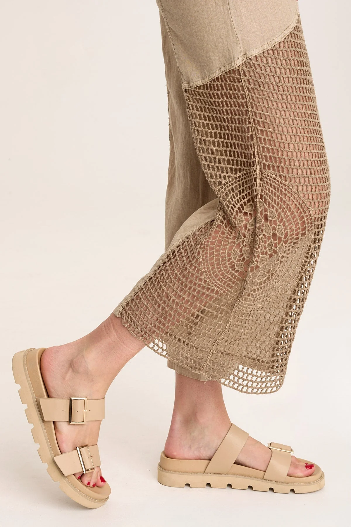 Anamita Linen/Crochet Jumpsuit - Shopern