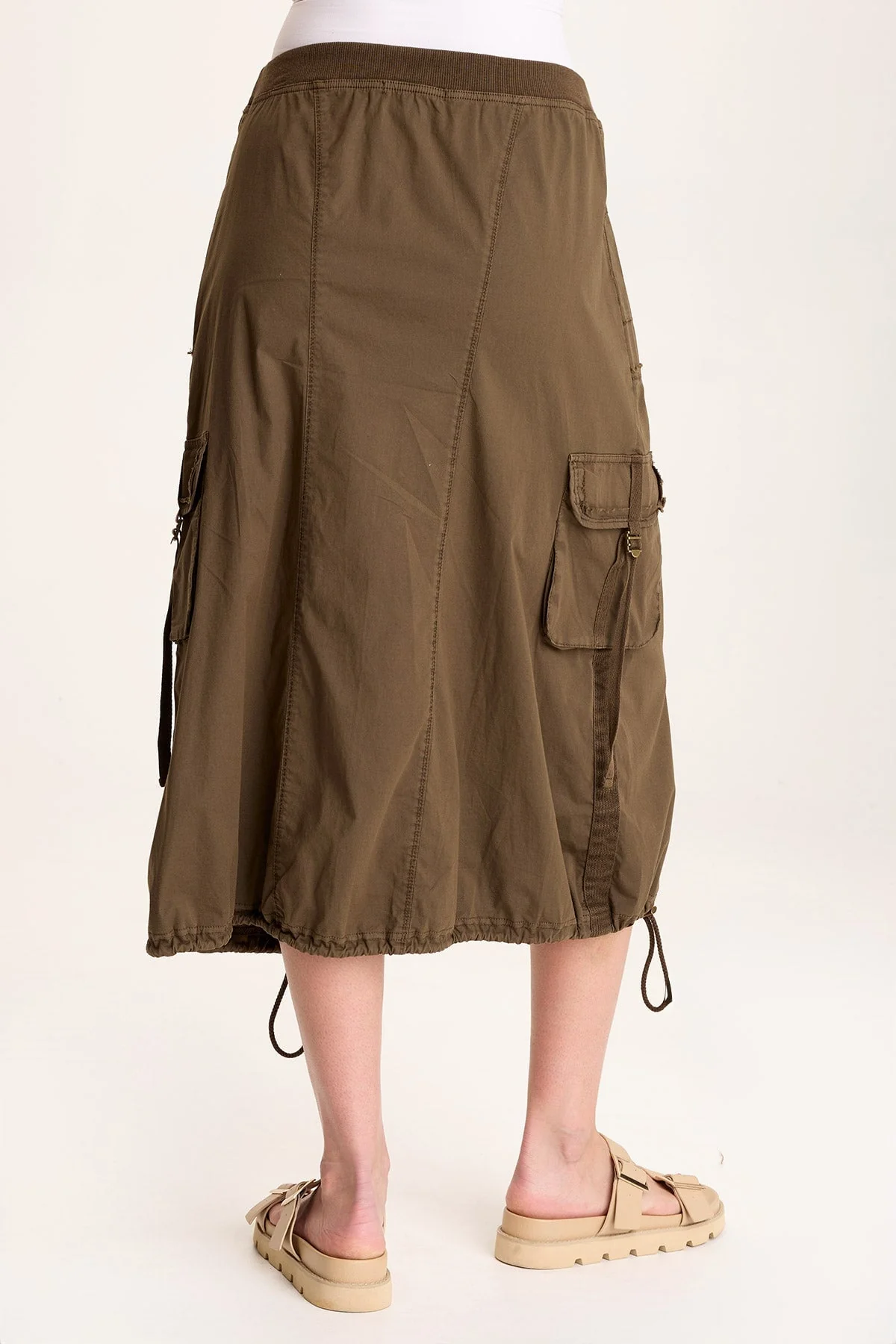 Castalina Poplin Cargo Midi Skirt - Shopern