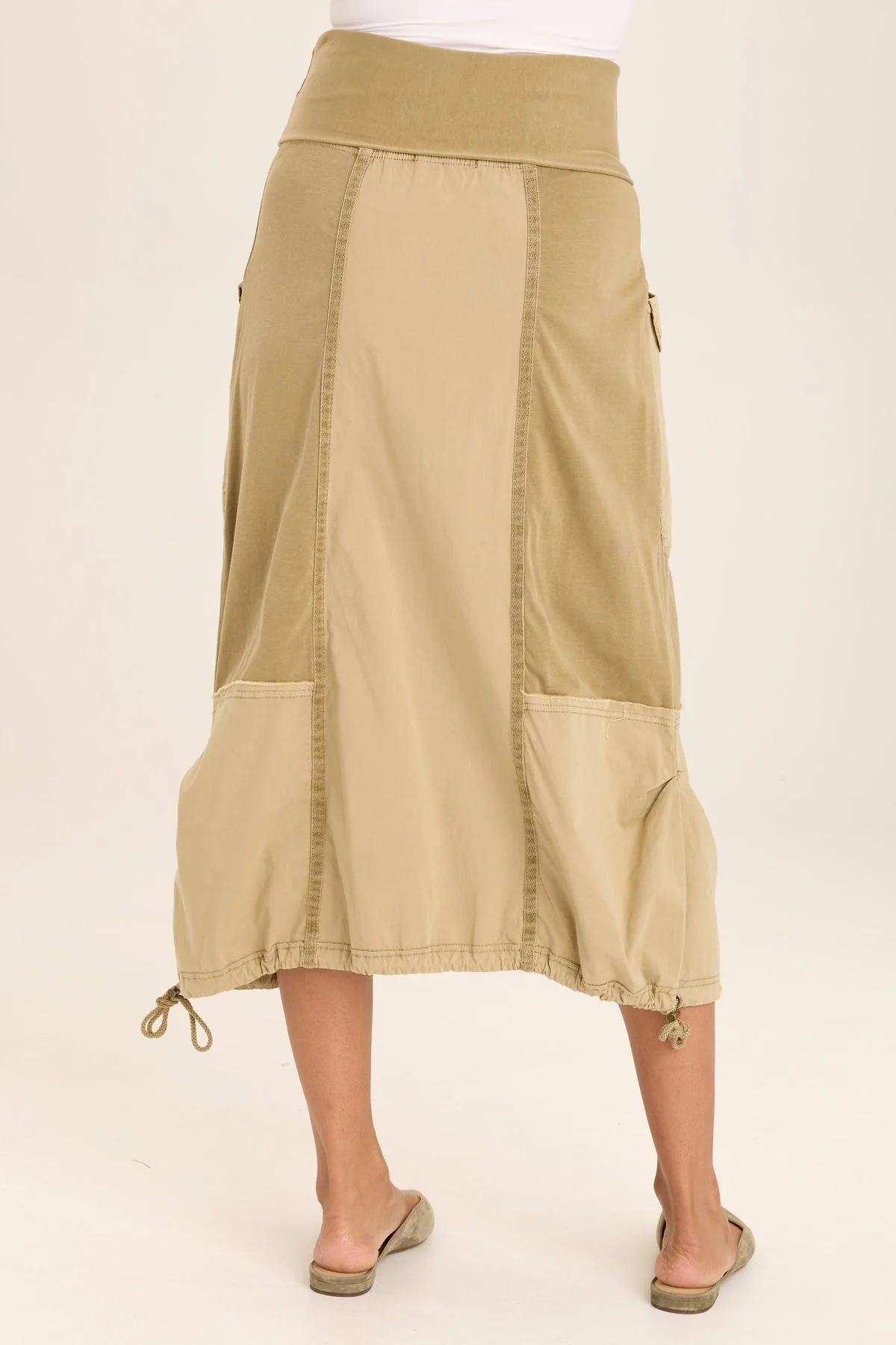 Marconi Cargo Cinch Bubble Hem Midi Skirt - Shopern