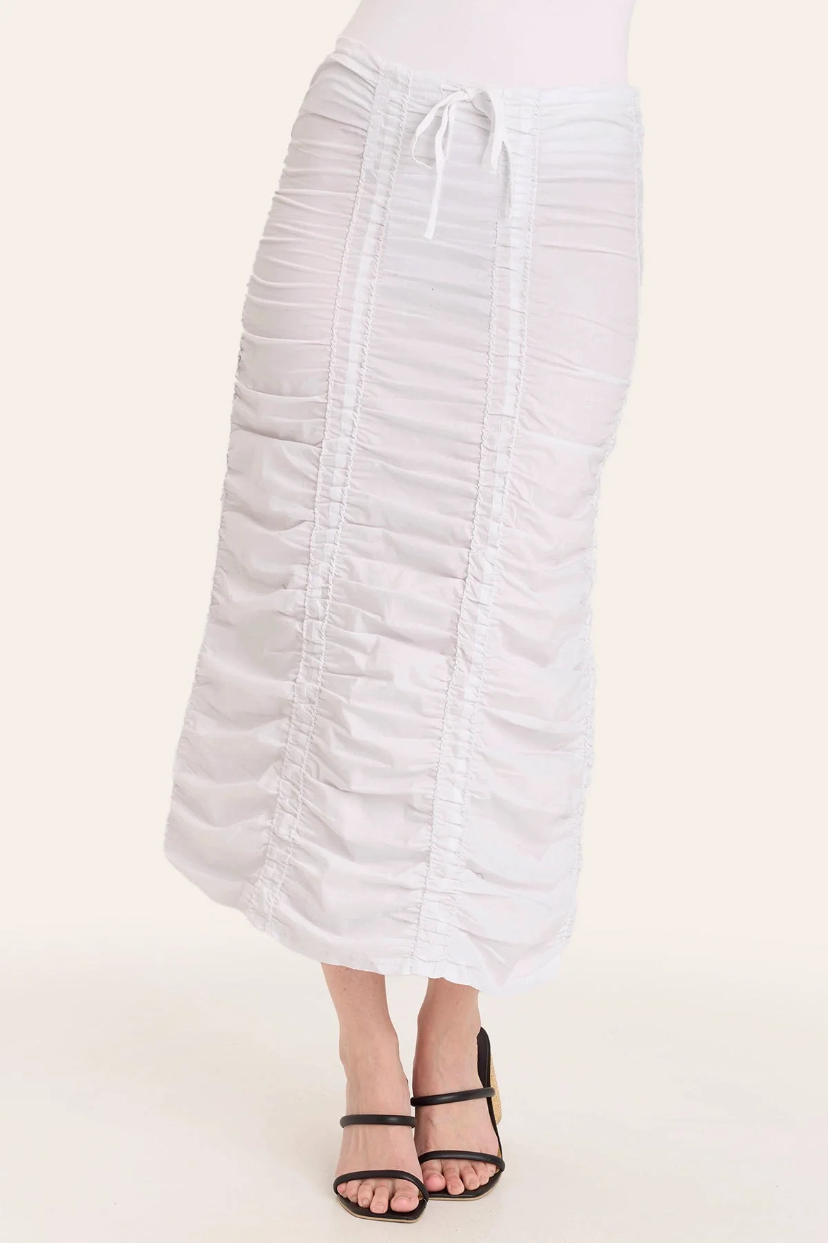 Double Shirred Panel Skirt - Shopern