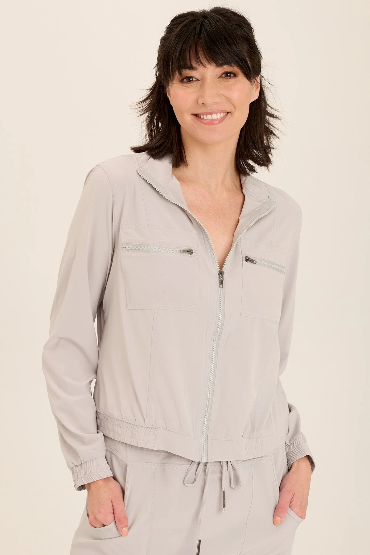 Quinn Active Ruched Bomber - Shopern