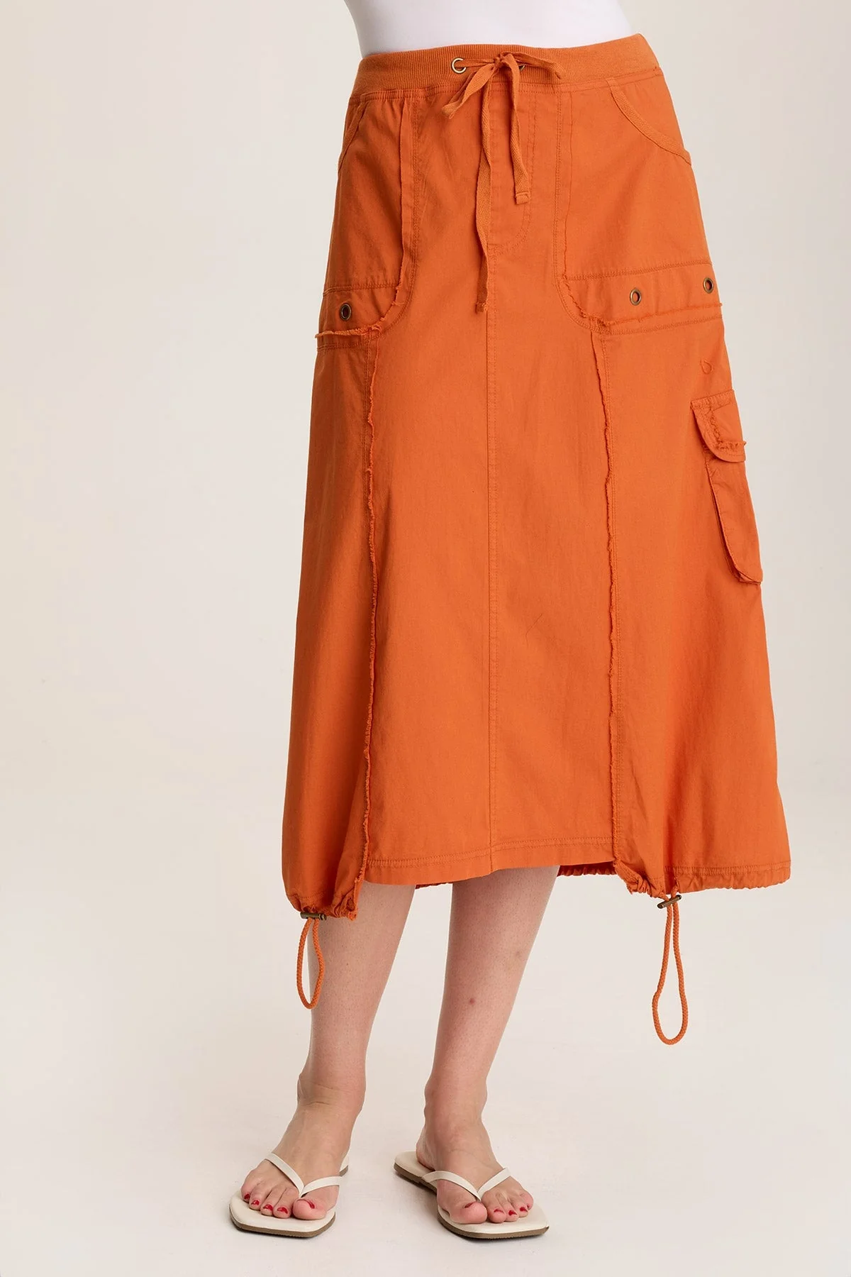 Castalina Poplin Cargo Midi Skirt - Shopern