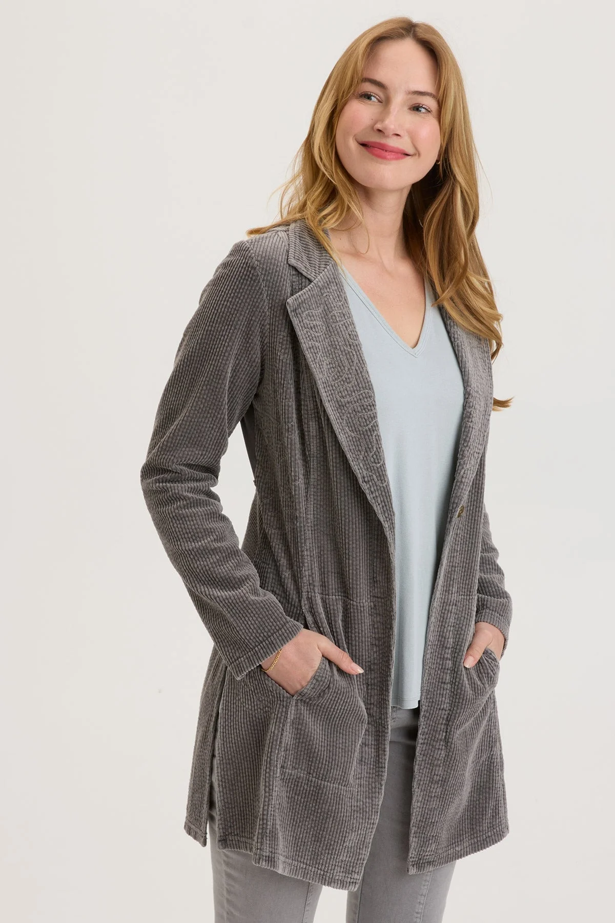 Seema Embroidered Long Coat - Shopern