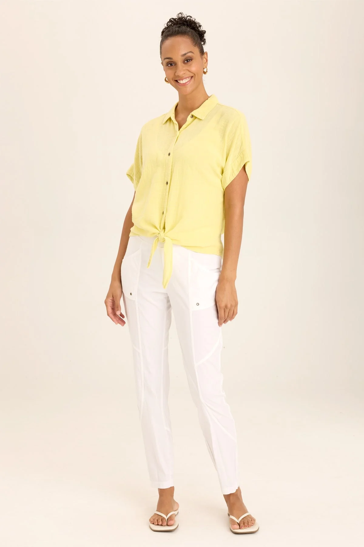 Gauze Teagan Tie Top - Shopern