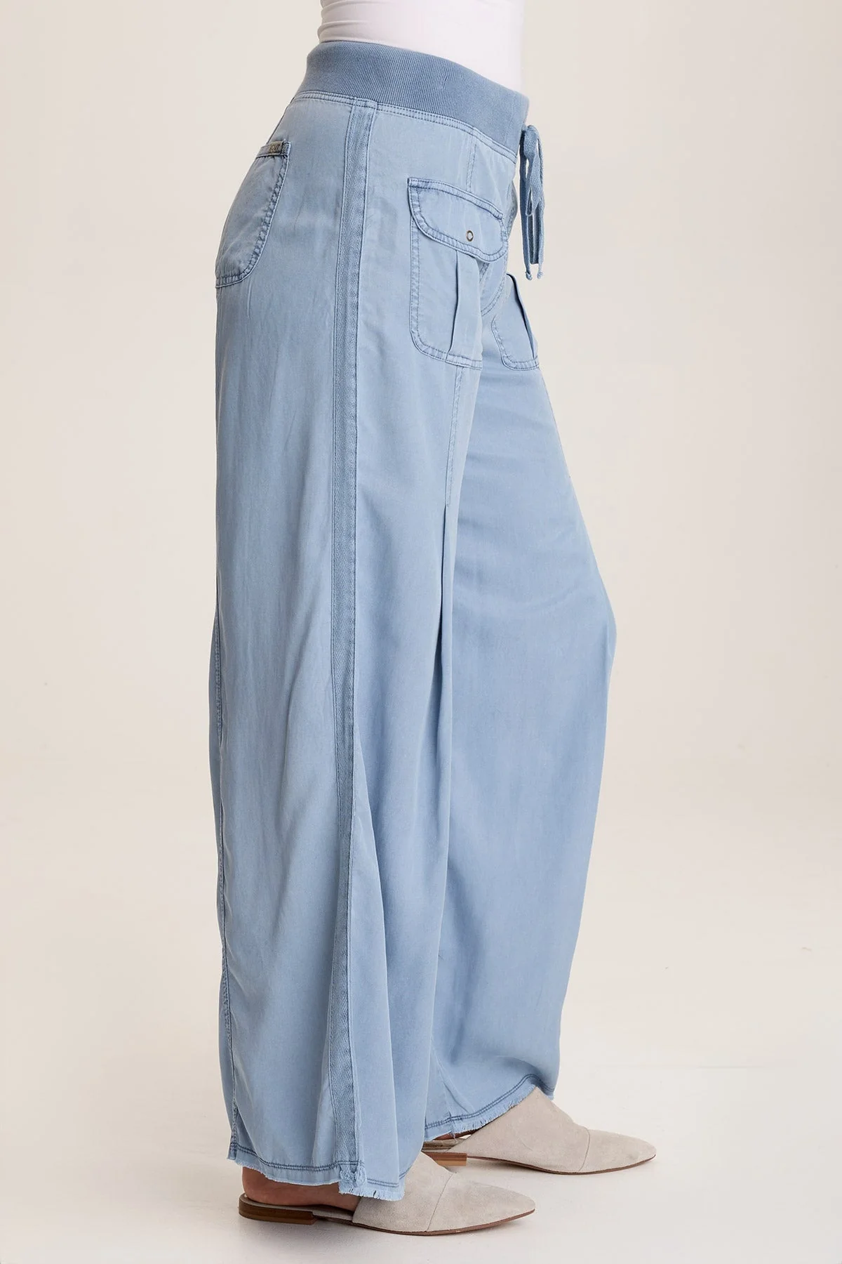 Loen Twill Wide Leg Pant - Shopern