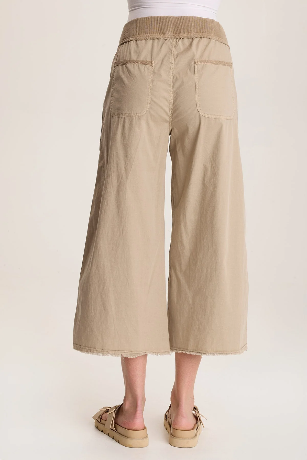 Seaver Poplin Wide Leg Crop Pant - Shopern