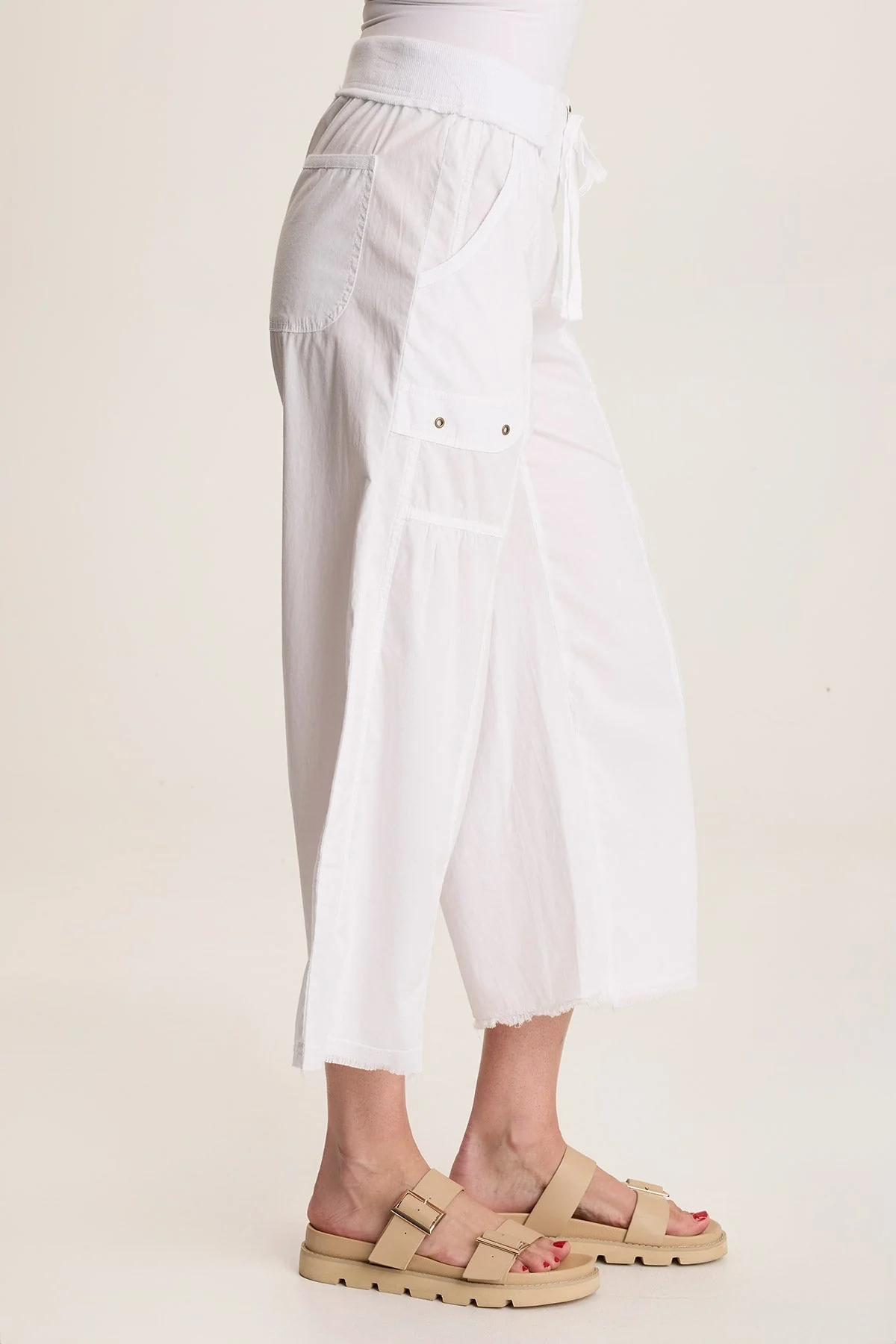 Seaver Poplin Wide Leg Crop Pant - Shopern