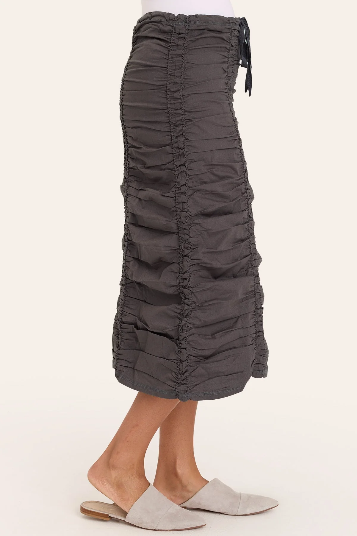 Double Shirred Panel Skirt - Shopern