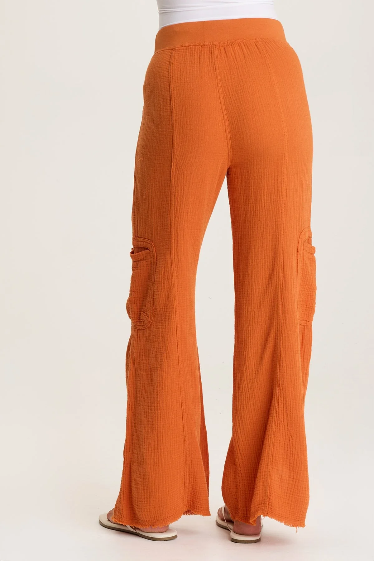 Rizal Gauze Pocket Flare Pant - Shopern