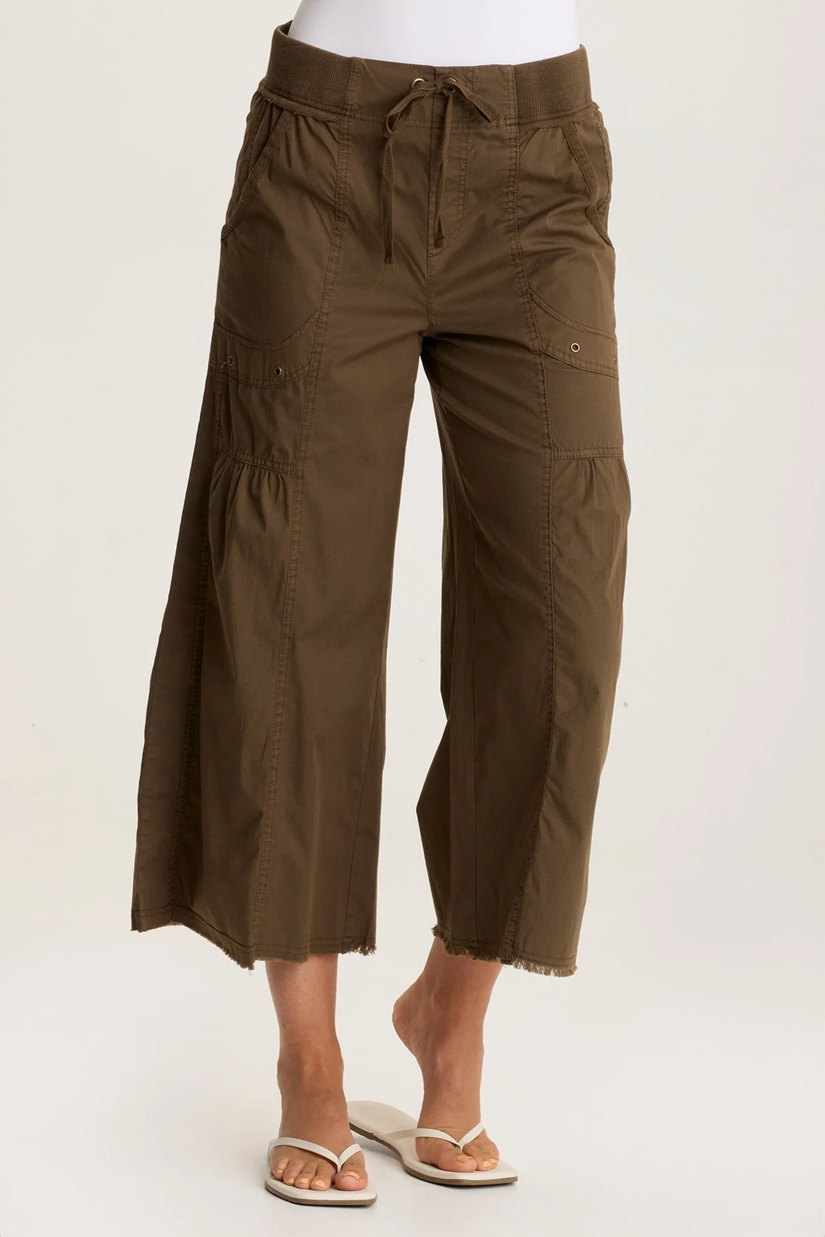 Seaver Poplin Wide Leg Crop Pant - Shopern