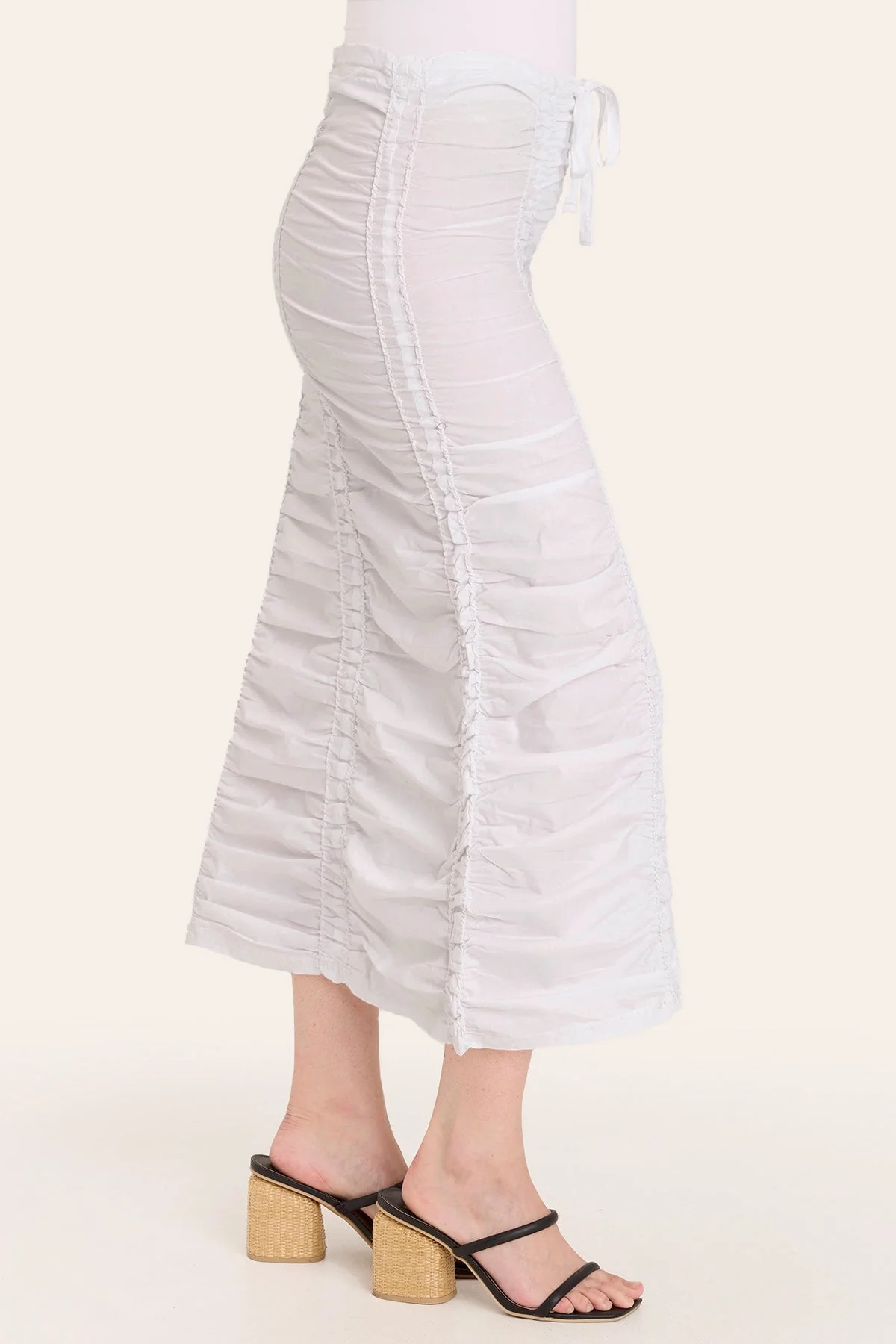 Double Shirred Panel Skirt - Shopern