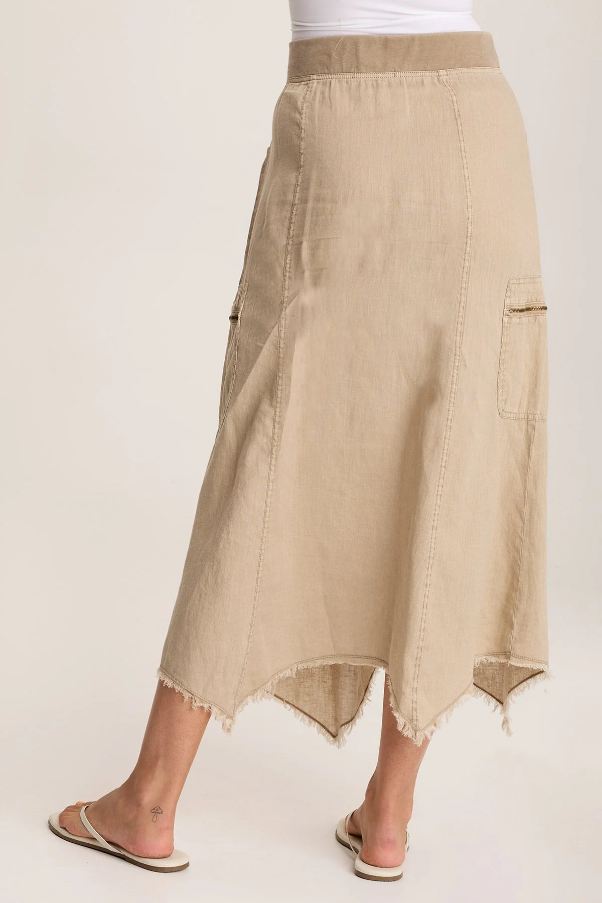 Doak Skirt with Sharkbite Hem and Cargo Pockets - Shopern