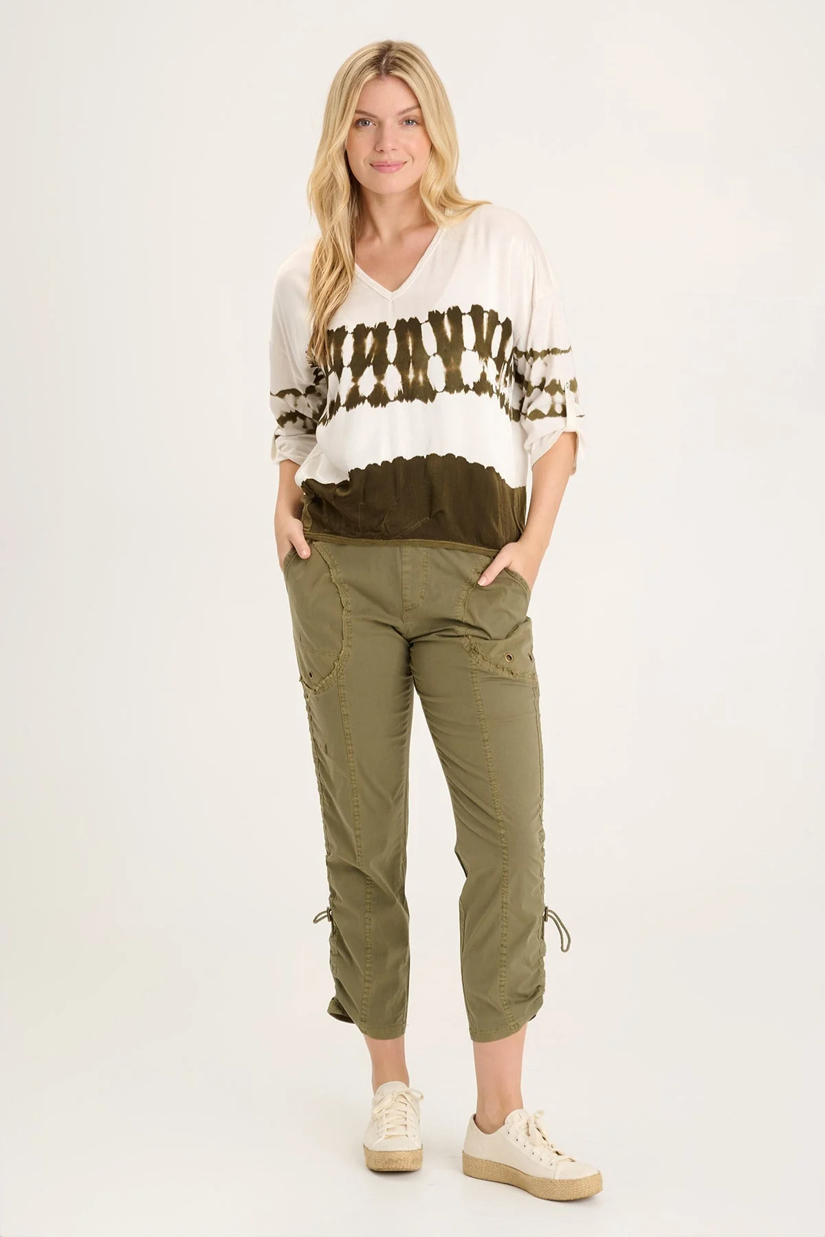 Otish Slim Poplin Crop - Shopern