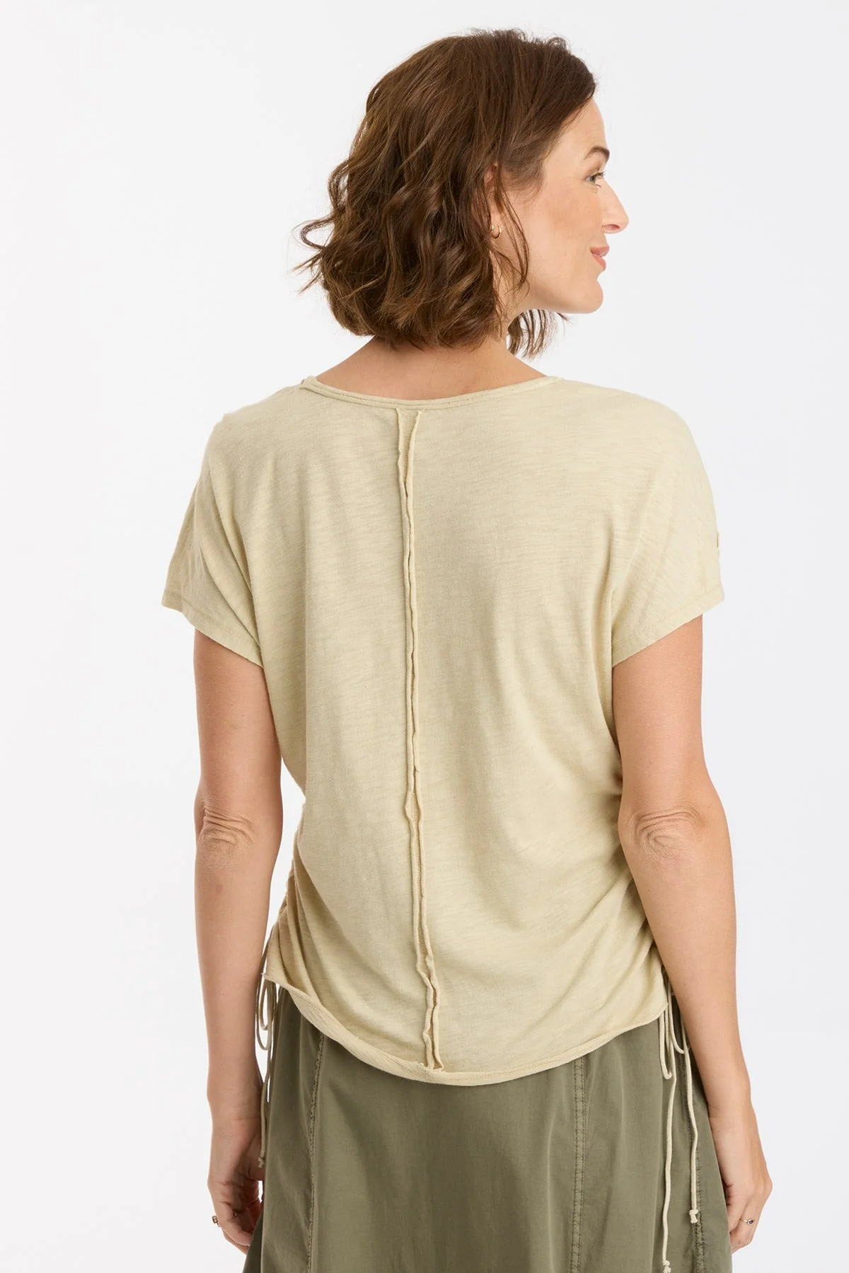 Diggory TeeDiggory Cinched Cord V-Neck Jersey Tee - Shopern