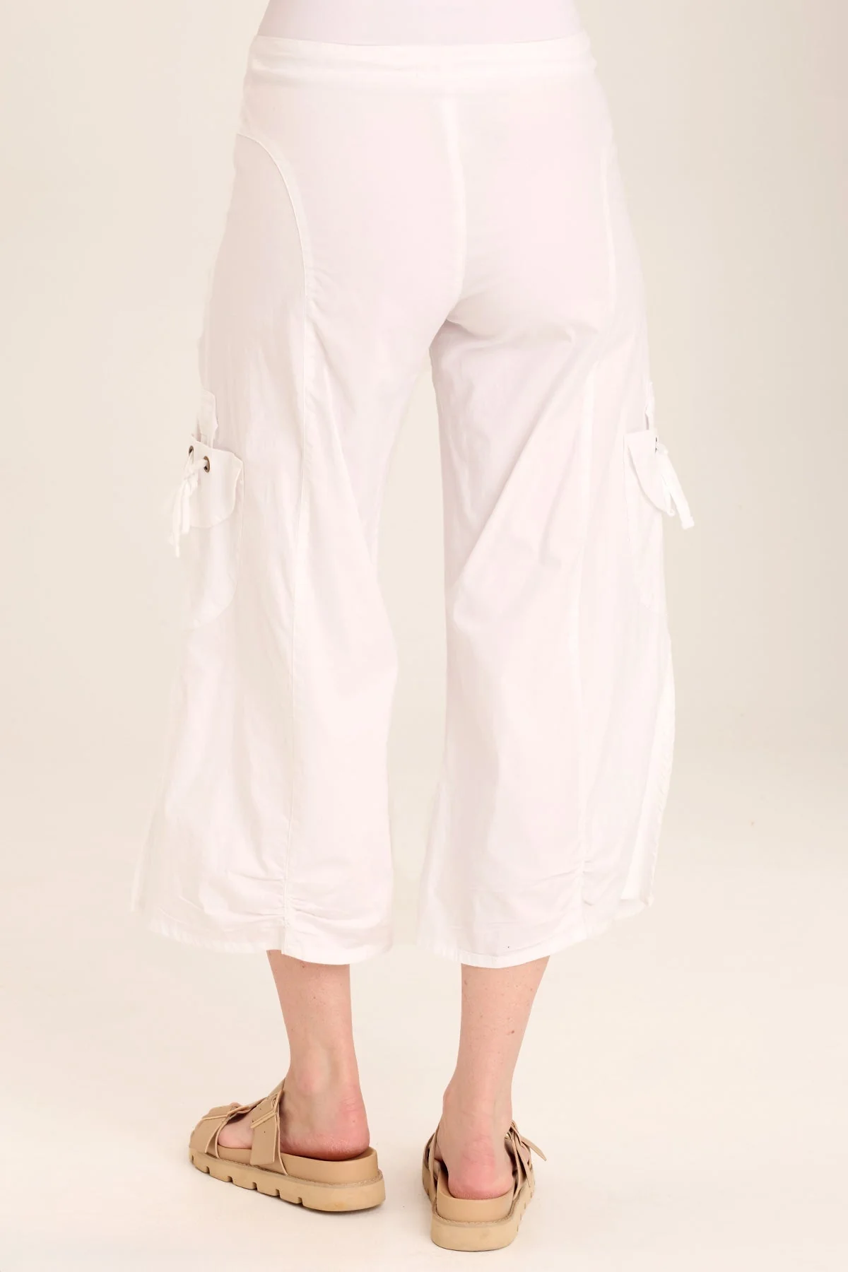 Split Wide-Leg Cargo Gaucho Crop - Shopern