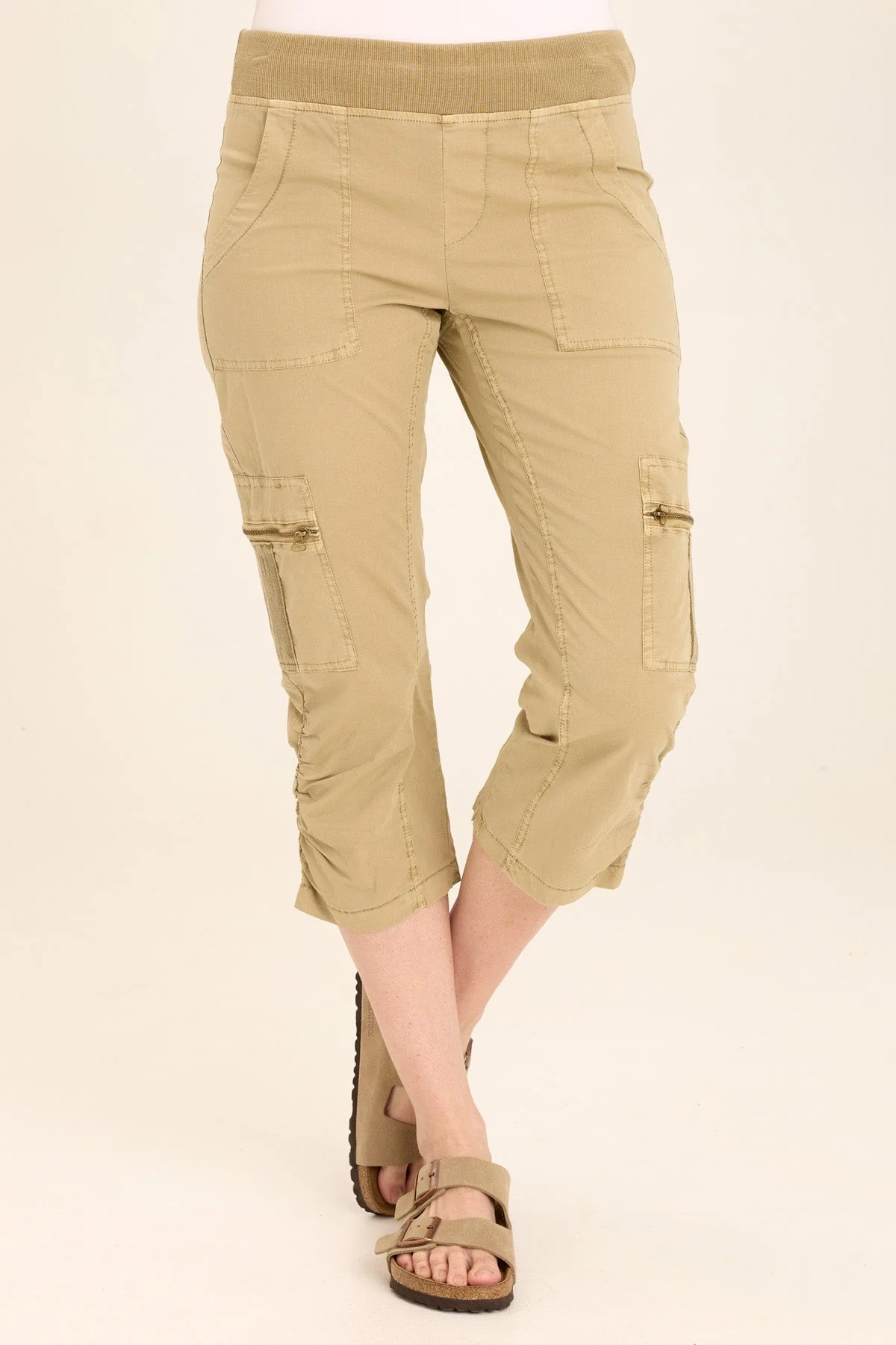 Nadia Pull-On Slim Cargo Crop - Shopern
