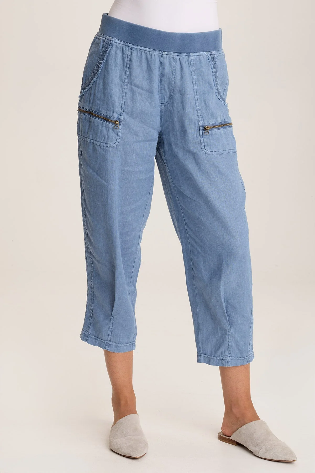 Camden Linen Tapered Crop Pant - Shopern
