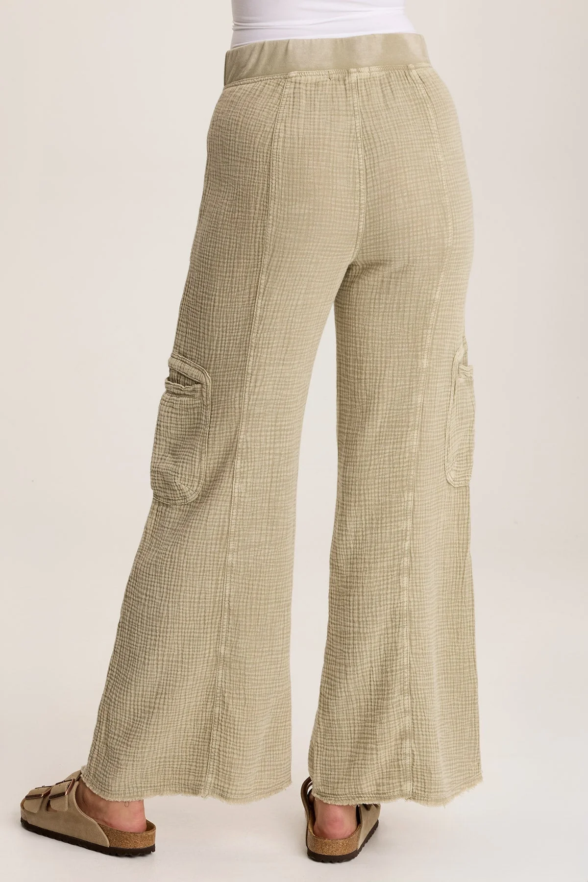 Rizal Gauze Pocket Flare Pant - Shopern