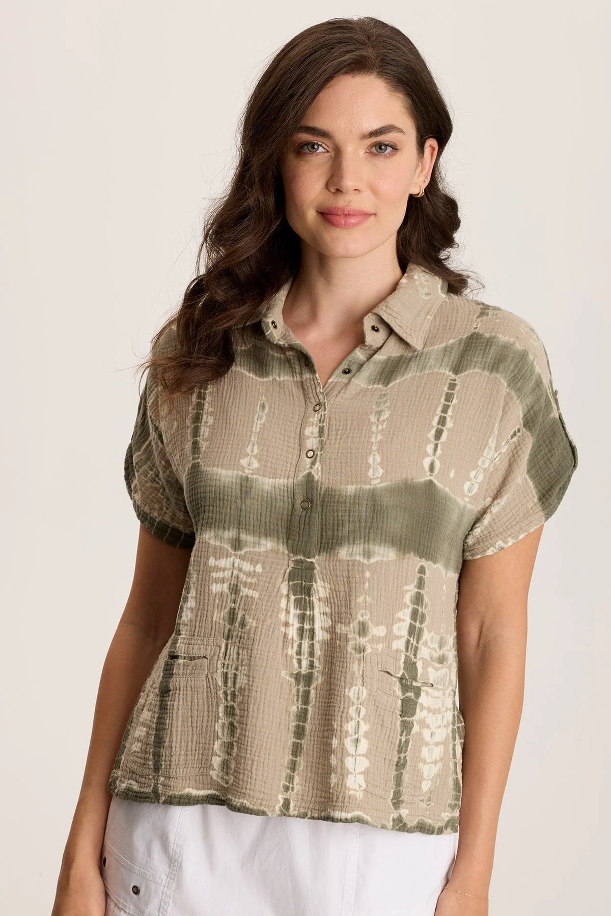 Anders Short Sleeve Collared Top - Shopern