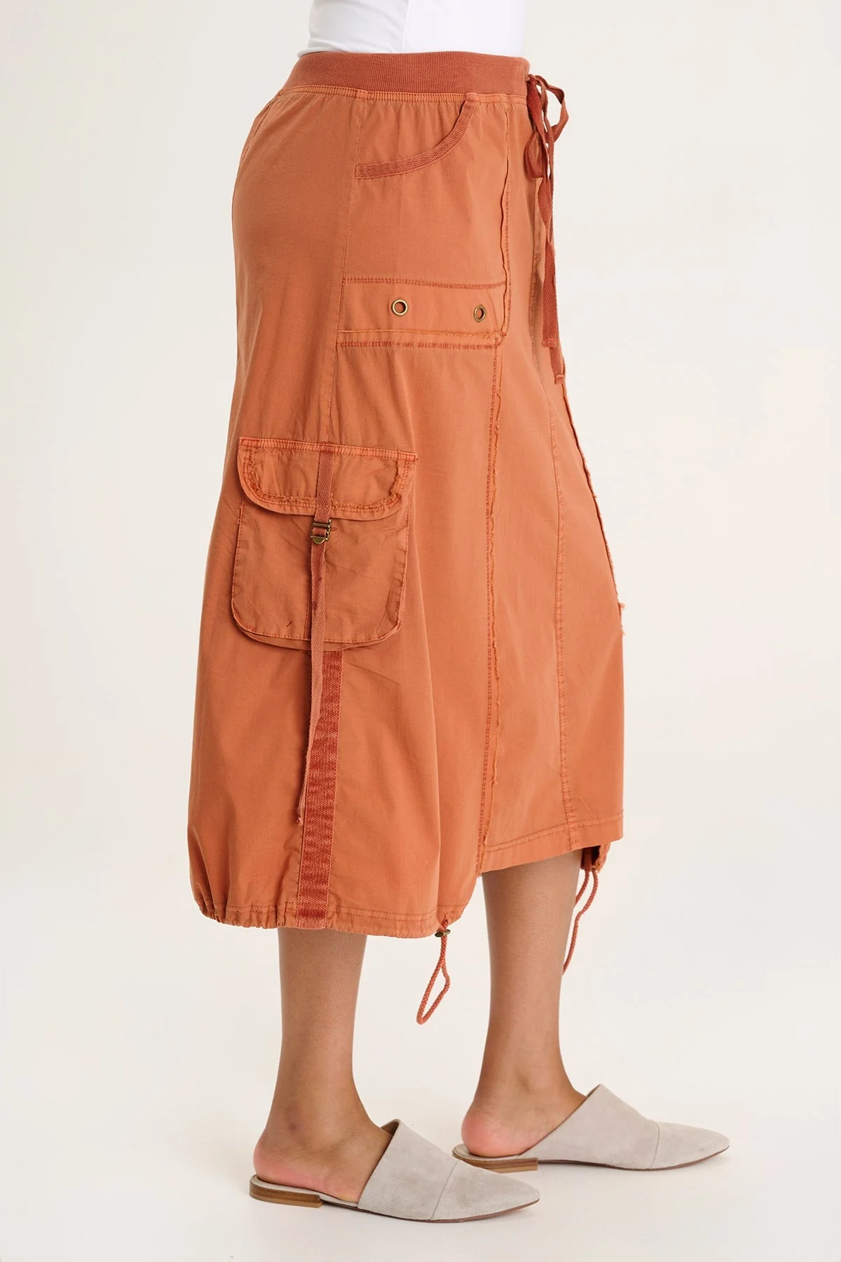 Castalina Poplin Cargo Midi Skirt - Shopern