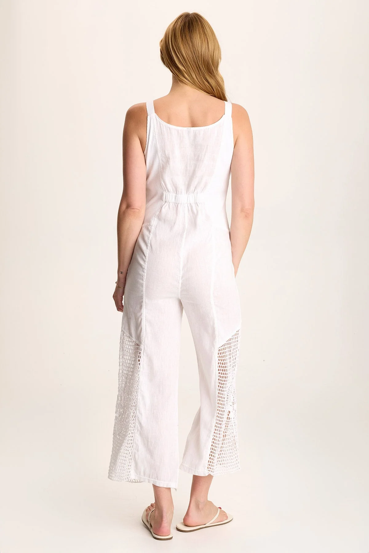 Anamita Linen/Crochet Jumpsuit - Shopern