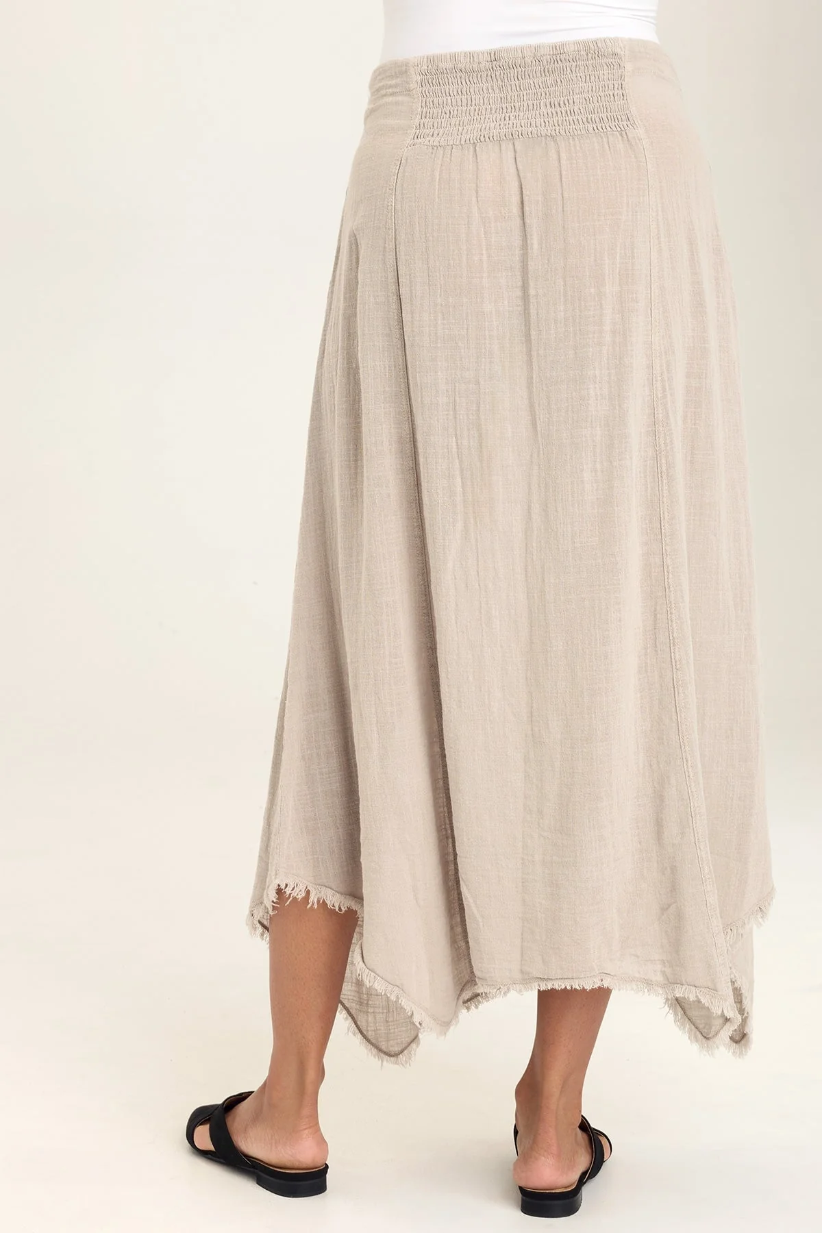 Zuri Gauze Handkerchief Casual Midi Skirt - Shopern