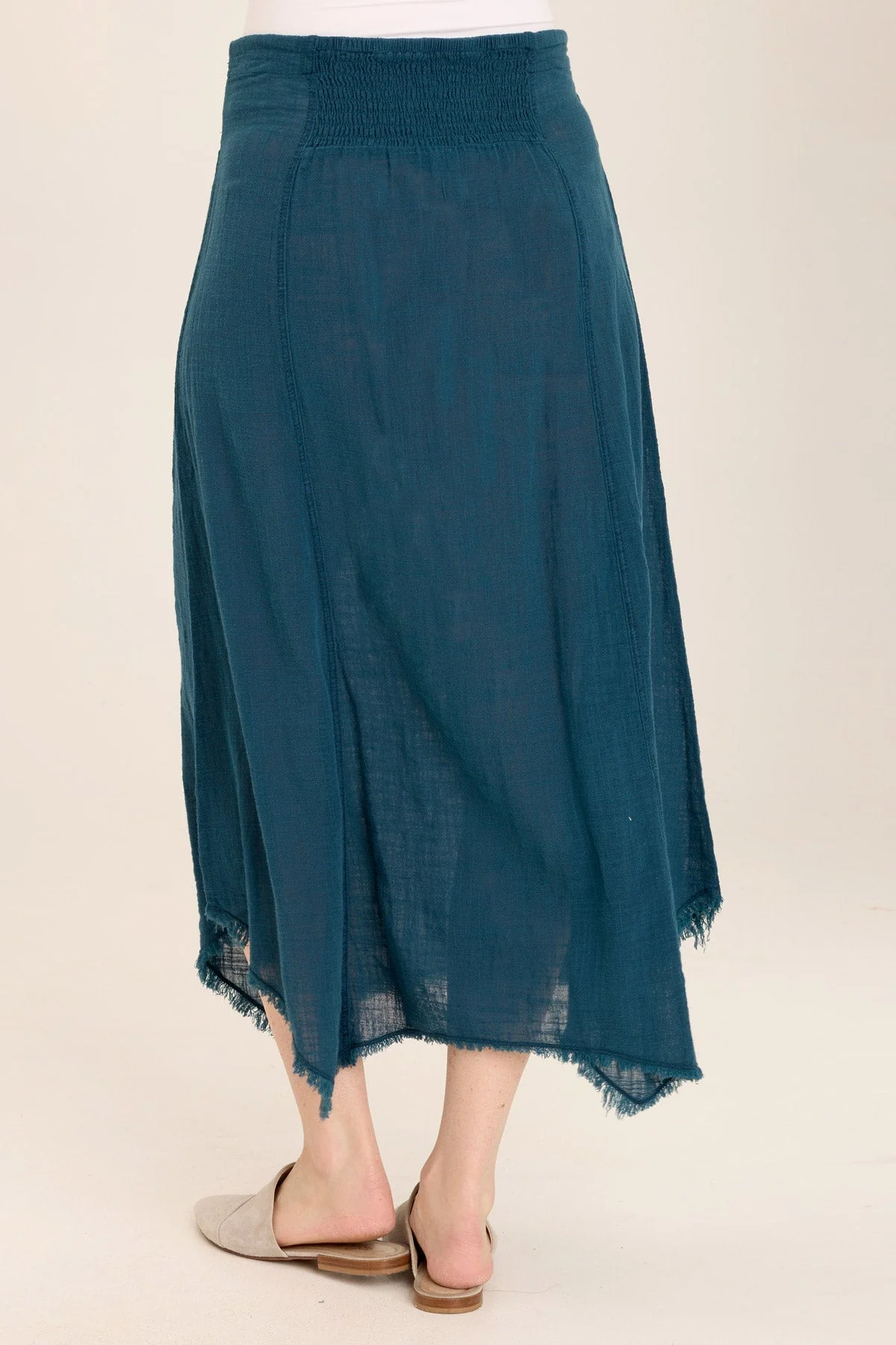 Zuri Gauze Handkerchief Casual Midi Skirt - Shopern