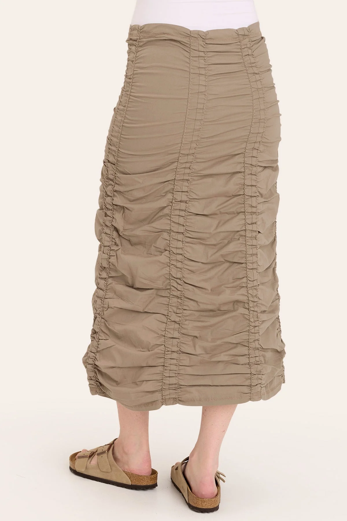 Double Shirred Panel Skirt - Shopern