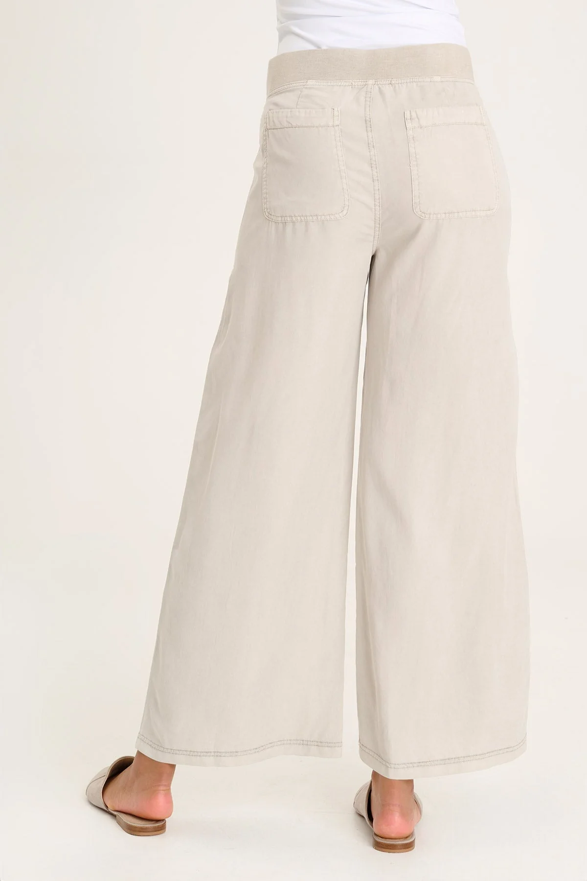 Phedora Twill Embroidered Wide Leg Pant - Shopern